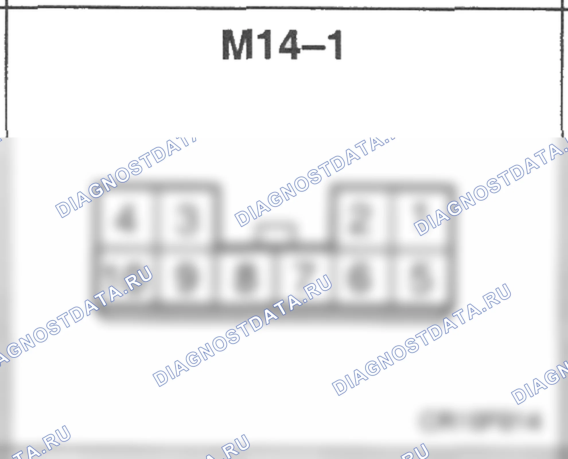 Распиновка разъёма M14-1 — основного жгута. Hyundai Atos MX