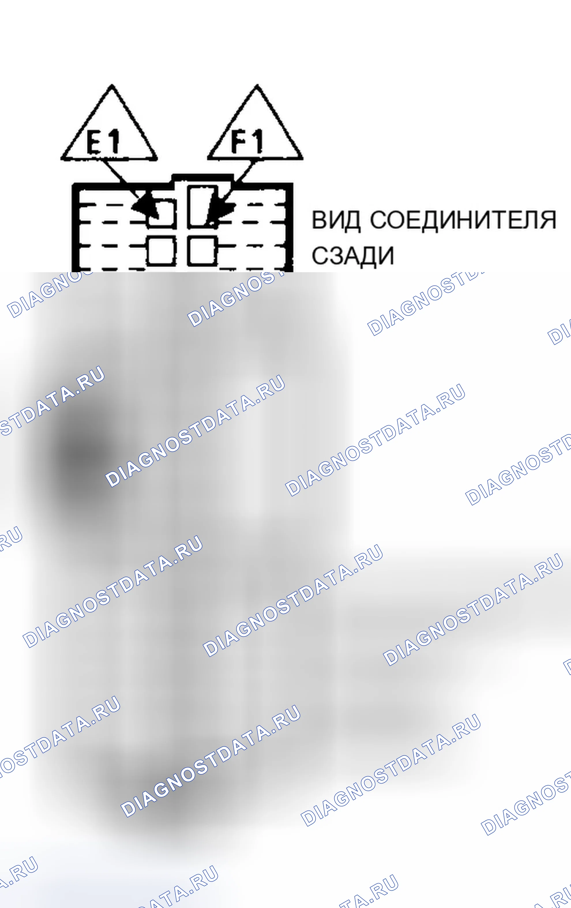 Рис. 24: Разъем блок управления силовым агрегатом (PCM) (блок управления силовым агрегатом) E-F - синий (4 из 4) (серии " C " и " K " 4.3L и 7.4L с M / T). Chevrolet Pickup K3500 