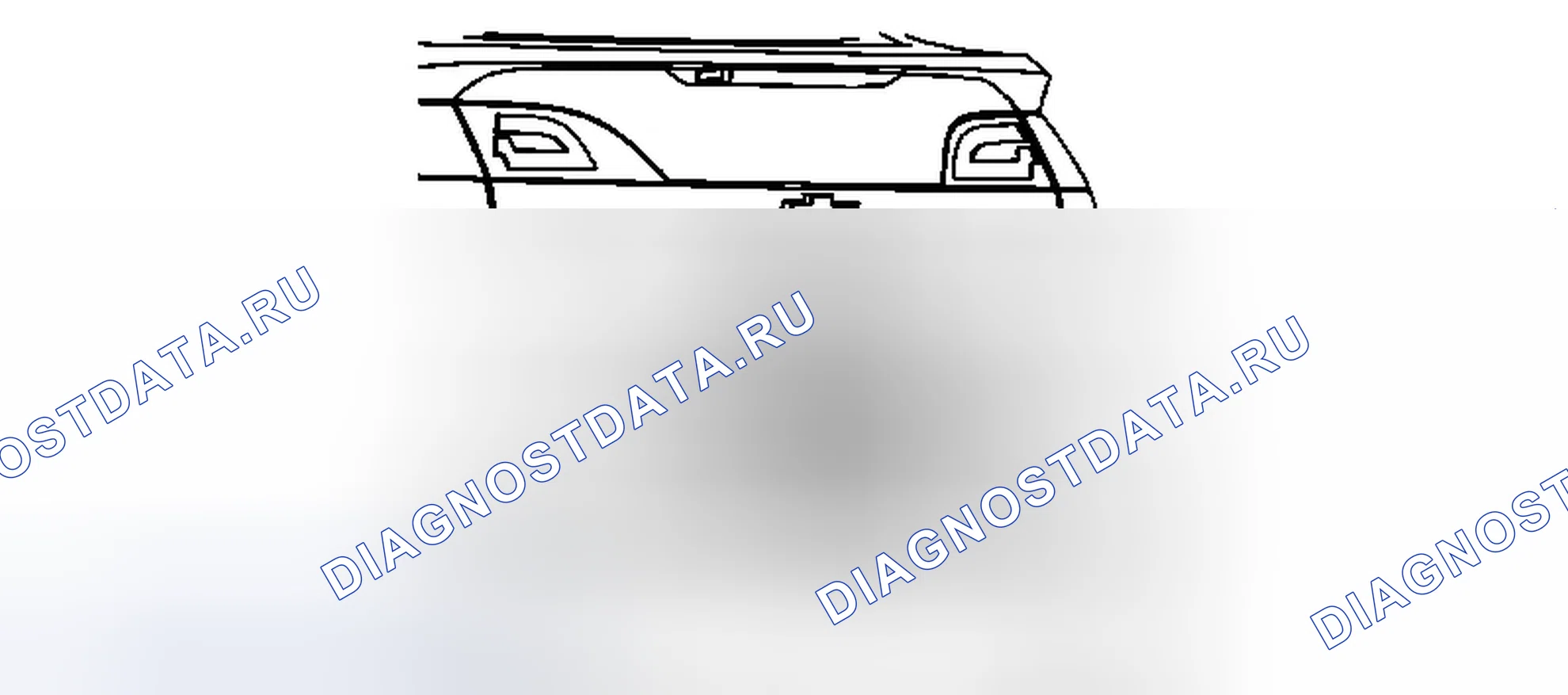 Рис. 25: Замена фонаря заднего номерного знака. Chevrolet Volt I