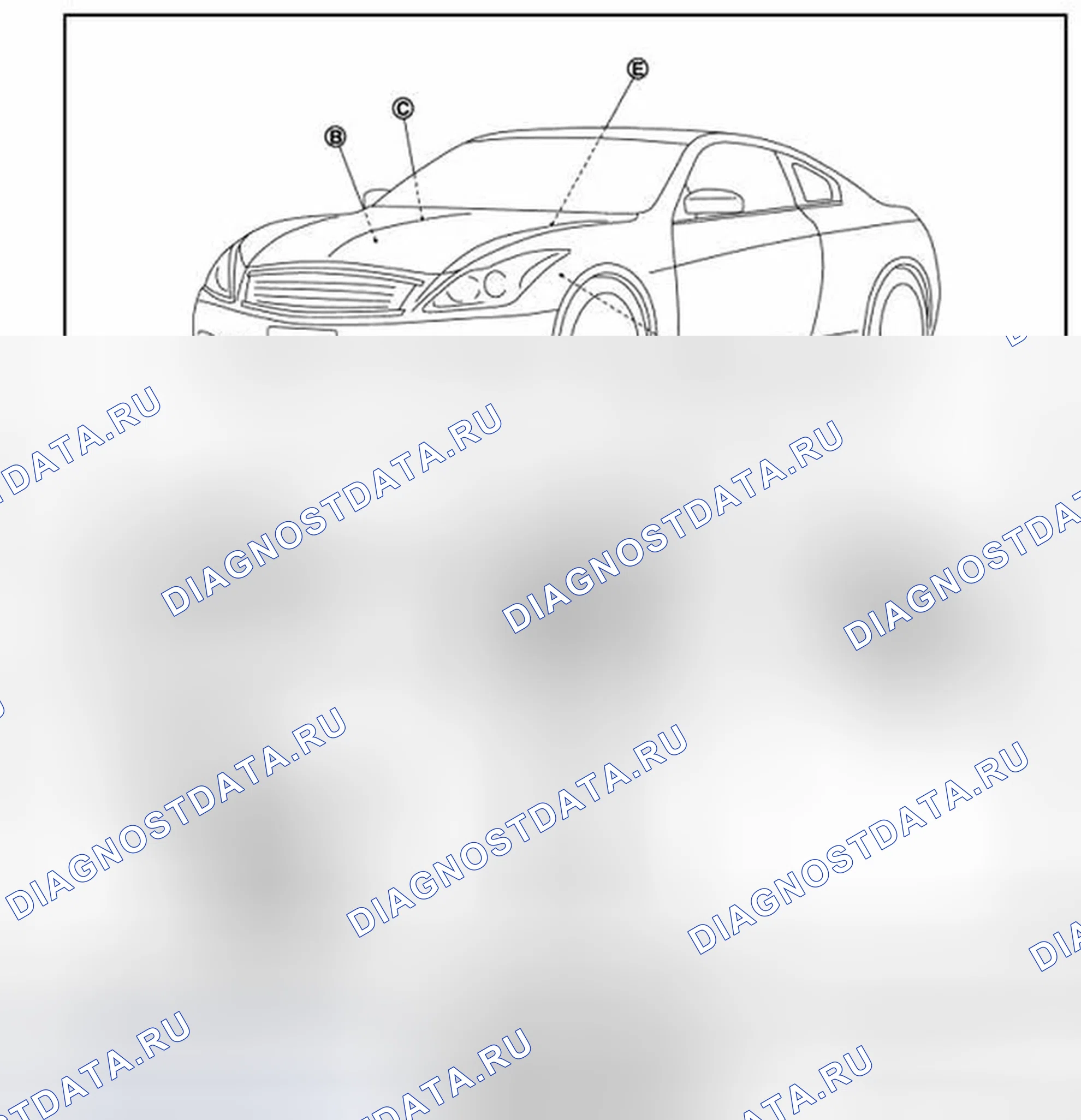 Рис. 278: Расположение компонентов. Infiniti G37 IV рестайлинг