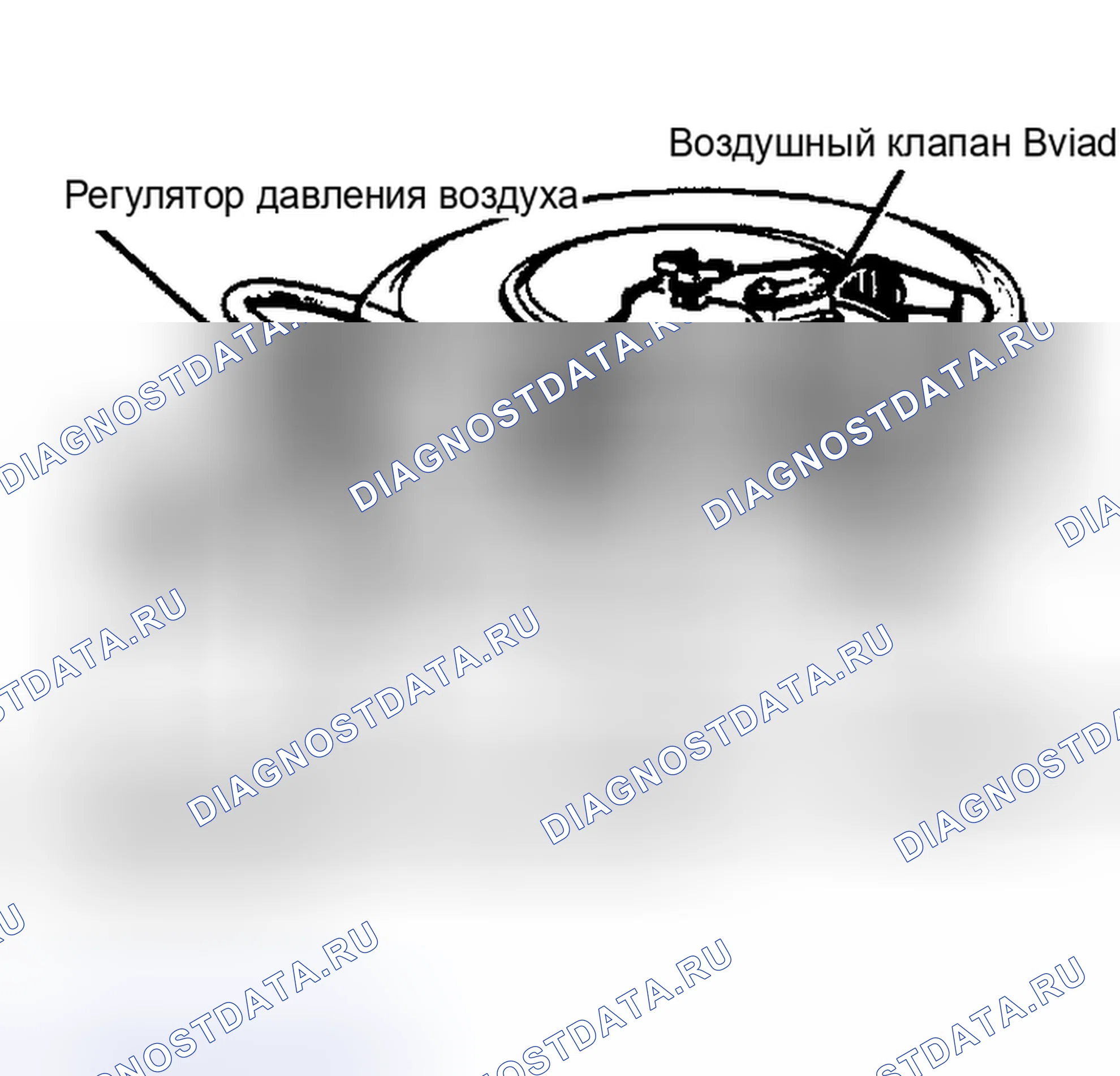 Рис. 3: Вид в разрезе системы управления воздухозаборником (Accord и Civic Showed; Похожая прелюдия). Honda Accord II