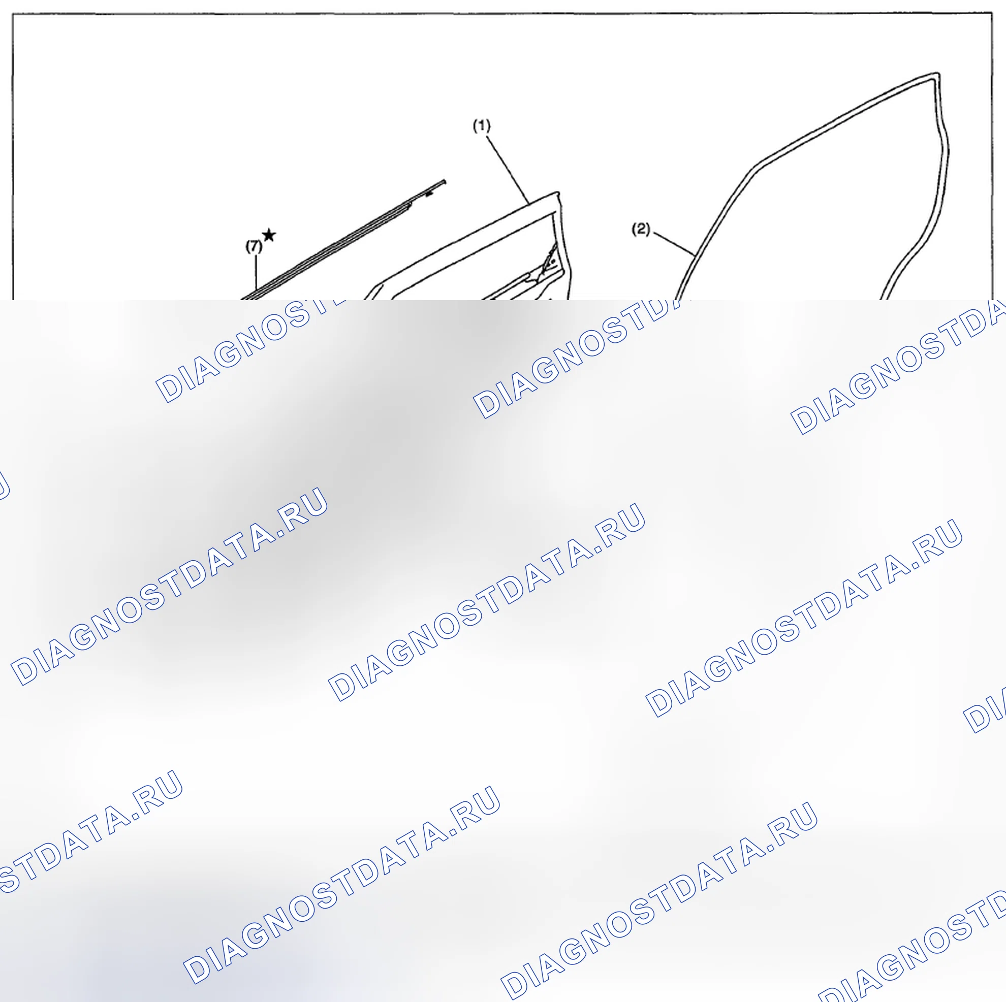 Рис. 80: ЗАДНЯЯ ДВЕРЬ. Subaru Impreza WRX STI GR