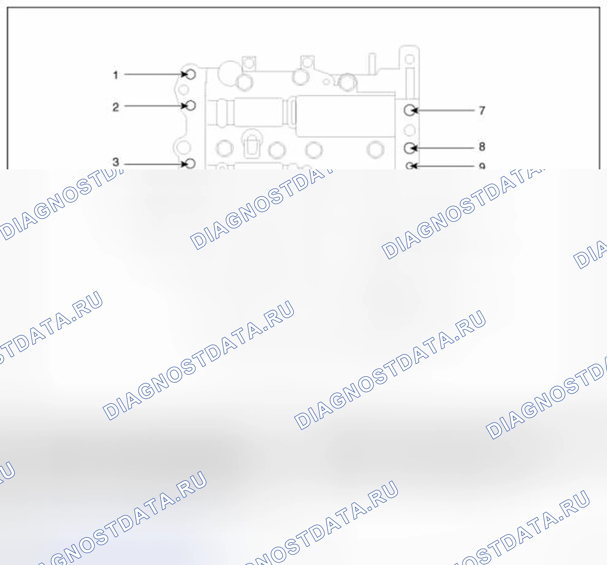 Рис. 32: Поток в корпусе клапана. BMW 6 серия F06/F13/F12