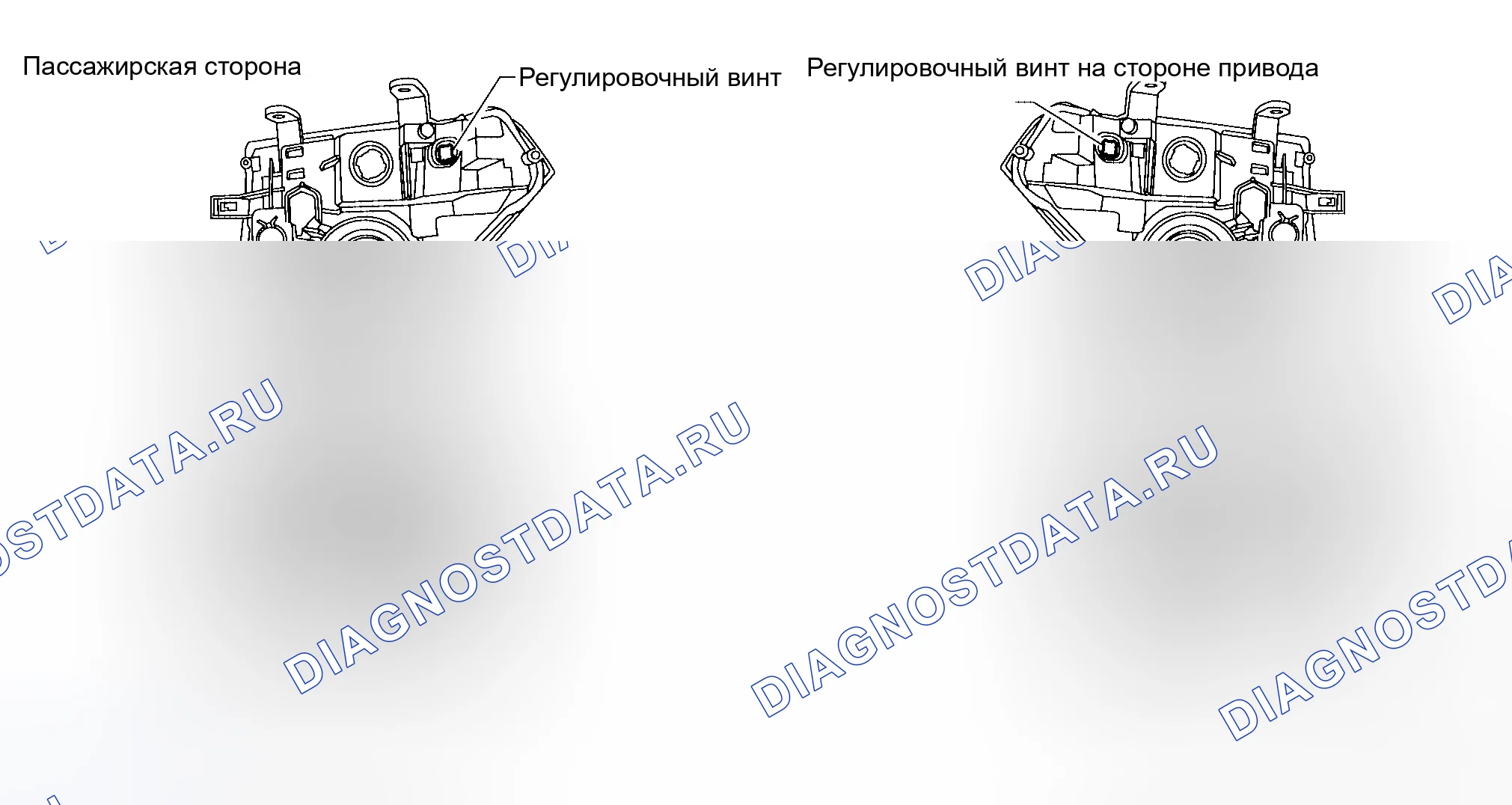 Рис. 100: Регулировка прицеливания. Honda Jazz AA I