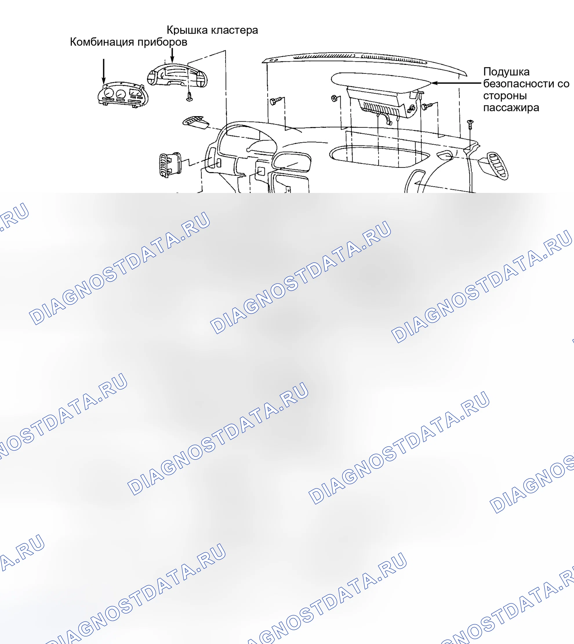 Рис. 1: Демонтаж и монтаж. Nissan Quest II