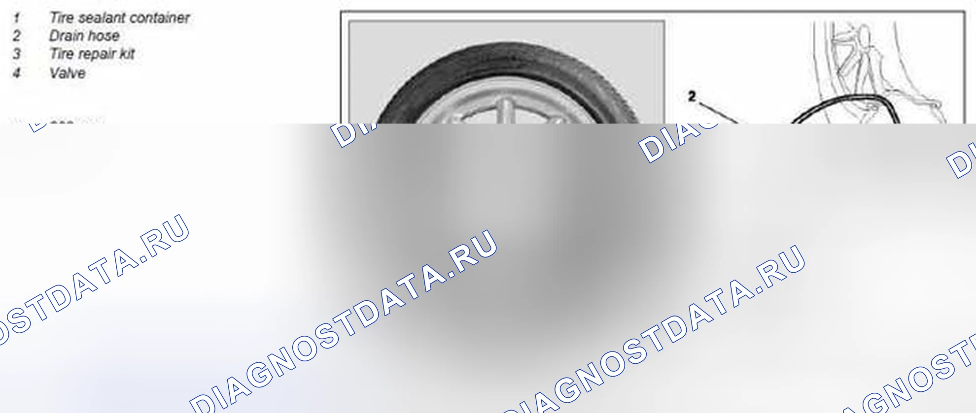 Рис. 86: Слив герметика TIREFIT из шин - AR40.10-P-1080MCU. Kia Soul I