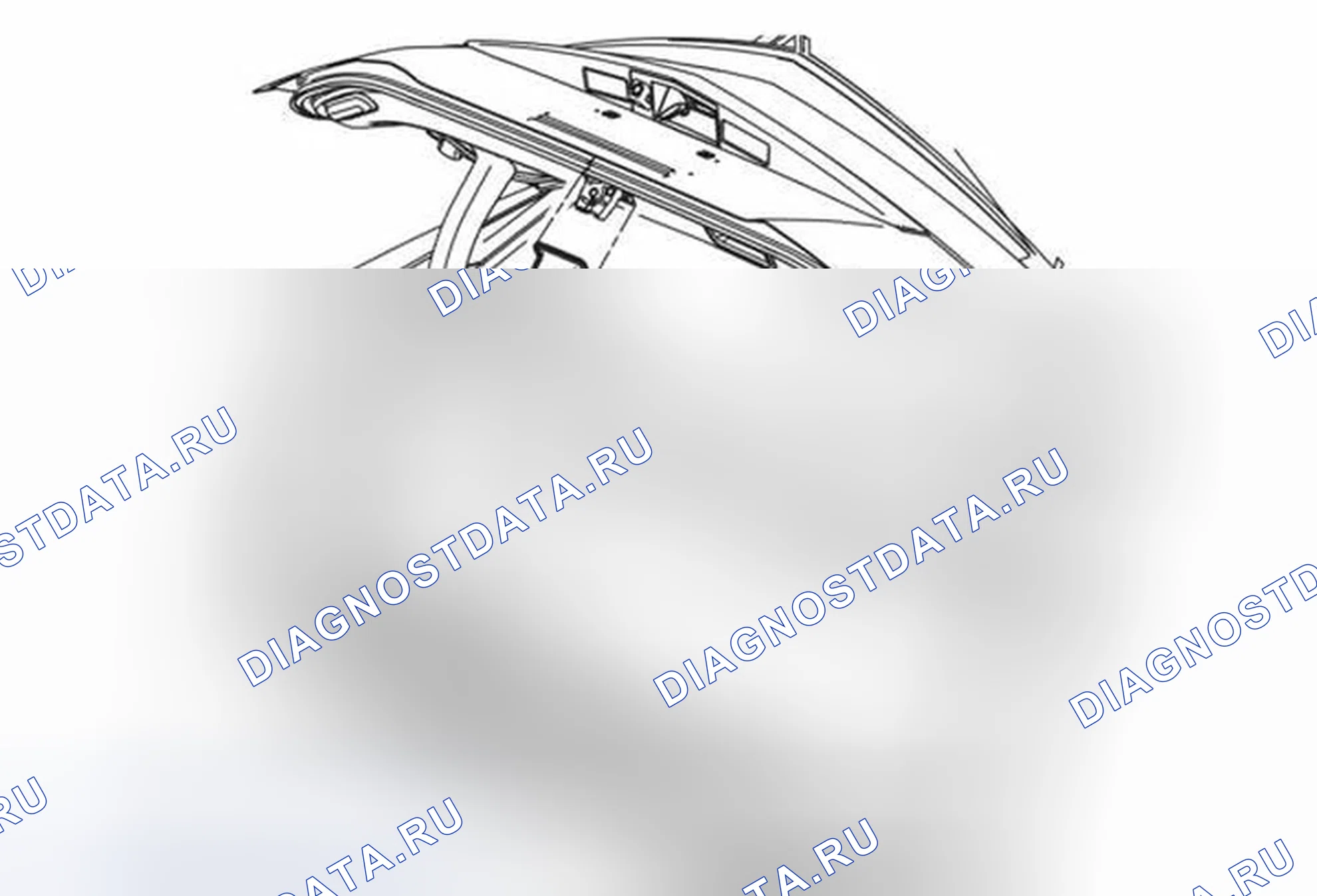 Рис. 75: Замена крышки заднего отсека. Cadillac ELR I