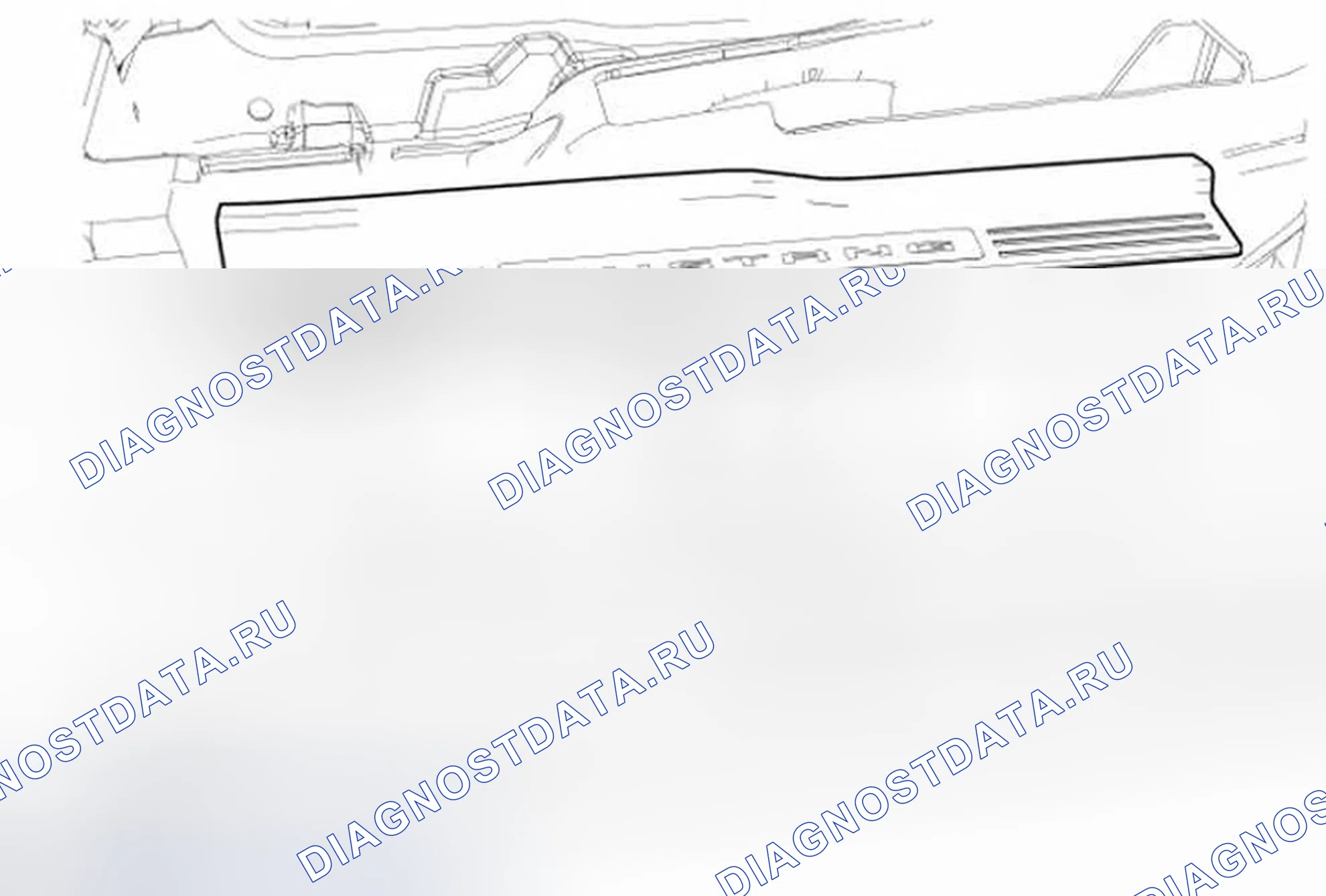 Рис. 6: Обрезная панель накладка порога. Ford Mustang V рестайлинг
