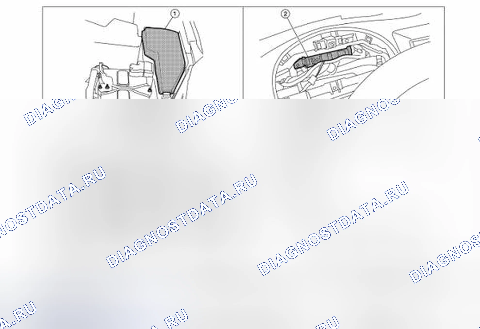 Рис. 184: Расположение компонентов. Honda Passport I