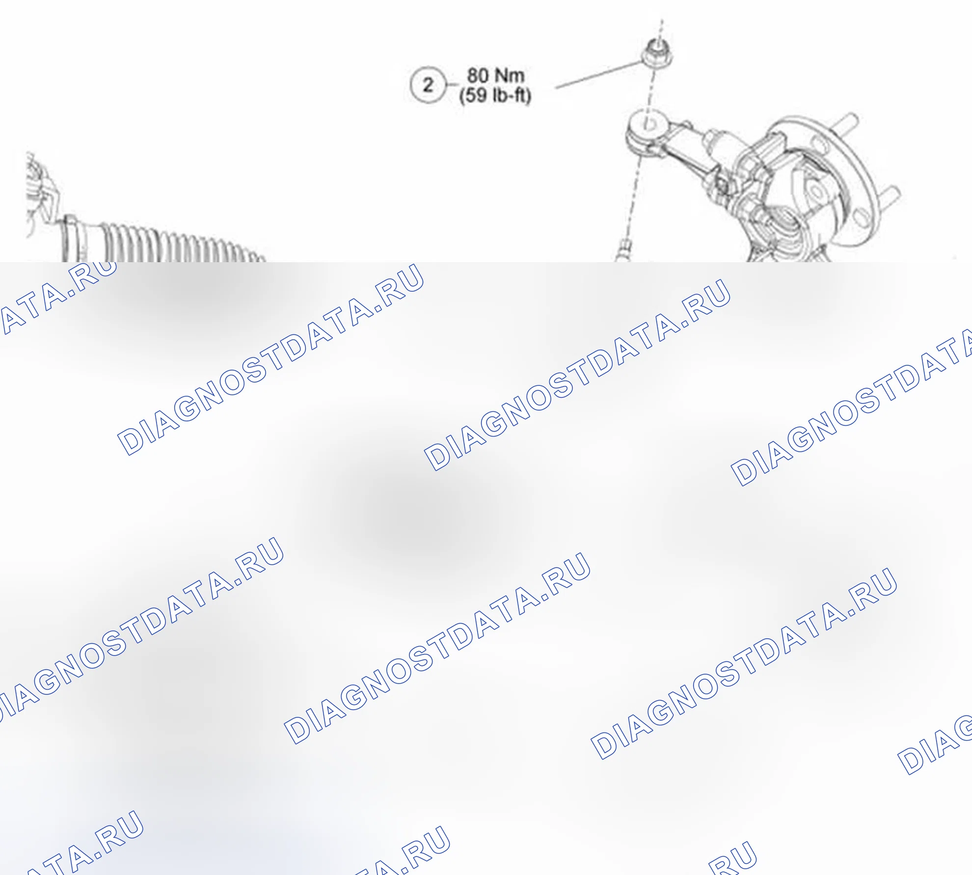 Рис. 9: Рулевой механизм - разнесенный вид. Ford Fiesta Mk6