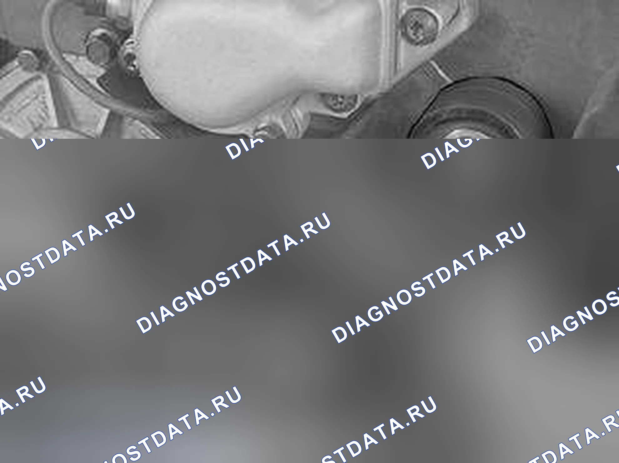 Рис. 523: Снятие натяжного устройства ремня и холостого шкива. Volvo S80 I