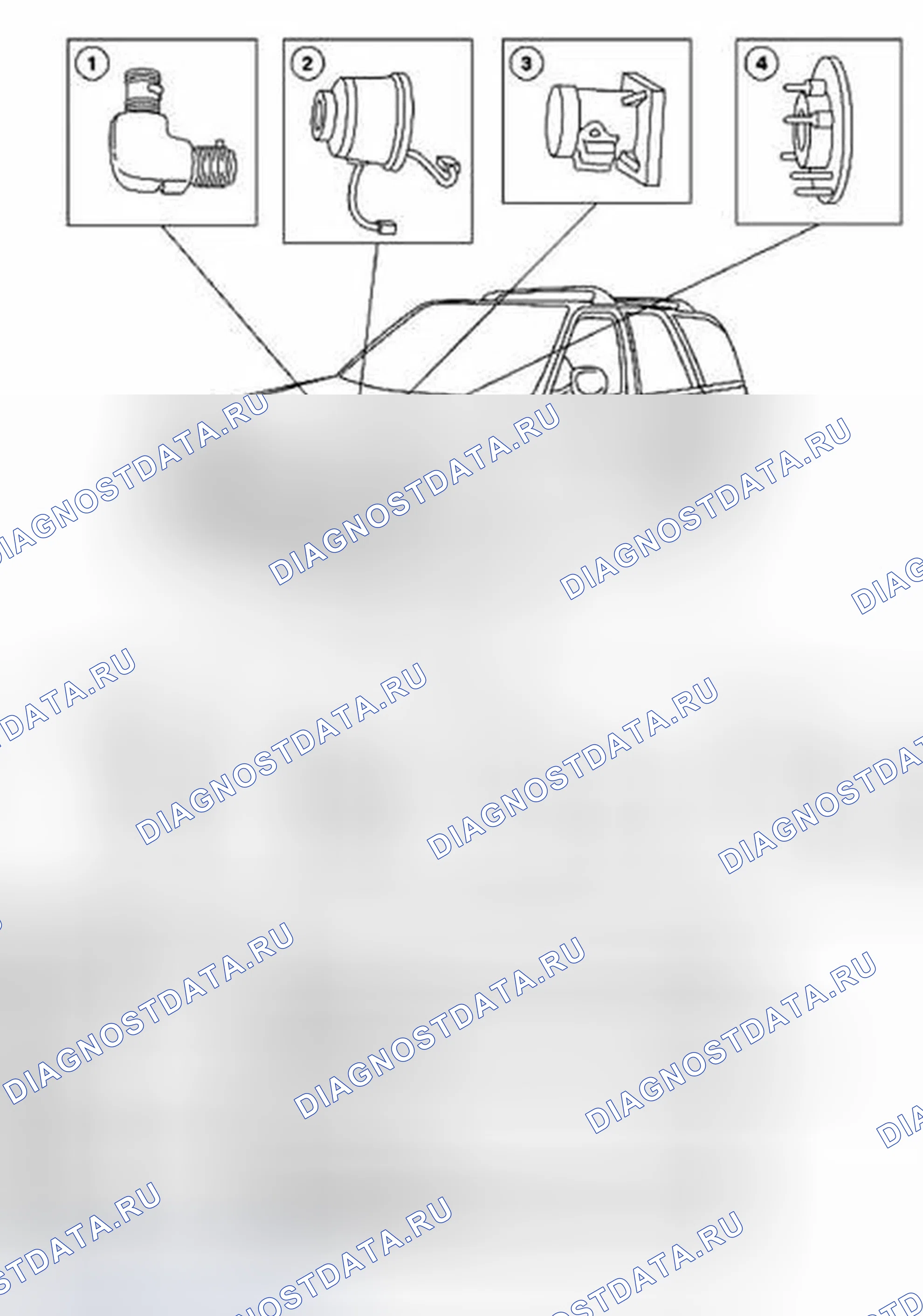 Рис. 1: Расположение компонентов. Ford Expedition II