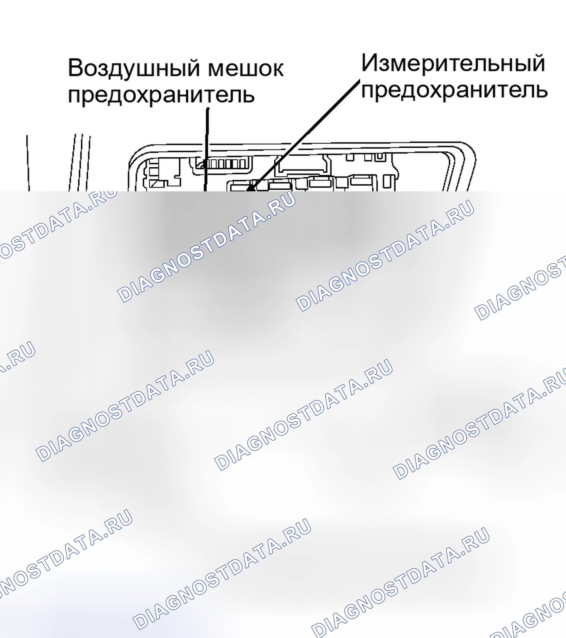Рис. 15: СИГНАЛЬНАЯ ЛАМПА ПОДУШКИ БЕЗОПАСНОСТИ НЕ ГОРИТ. Honda Odyssey (North America) I