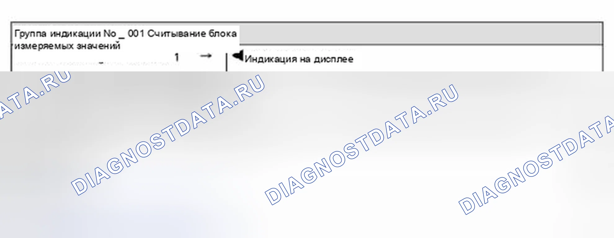 Рис. 55: Идентификация отображения группы № 001. Volkswagen Jetta III