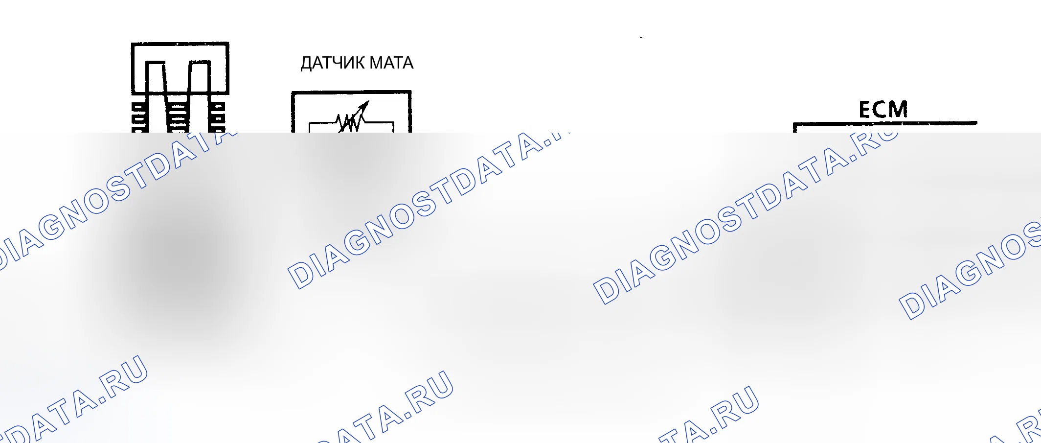 Рис. 67: Схема кода 23 (2.3L) Высокое напряжение сигнала датчика MAT. Hyundai Staria I