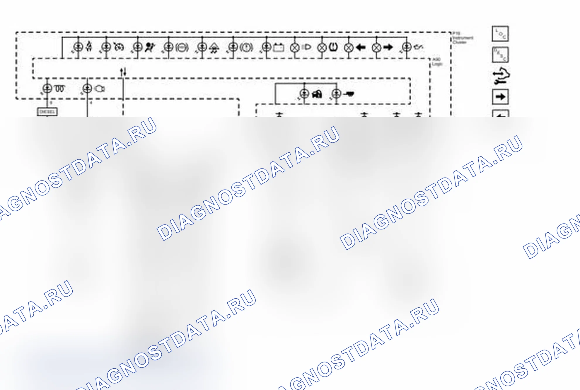 Рис. 2: Схемы подключения индикаторов. Chevrolet Express G1500 