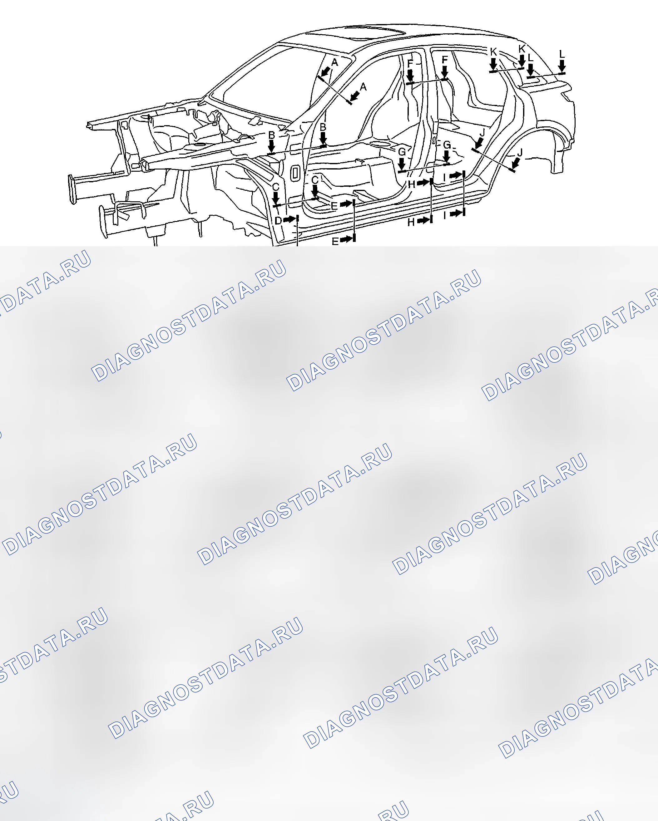 Рис. 39: КОНСТРУКЦИЯ КУЗОВА. Infiniti FX45 I