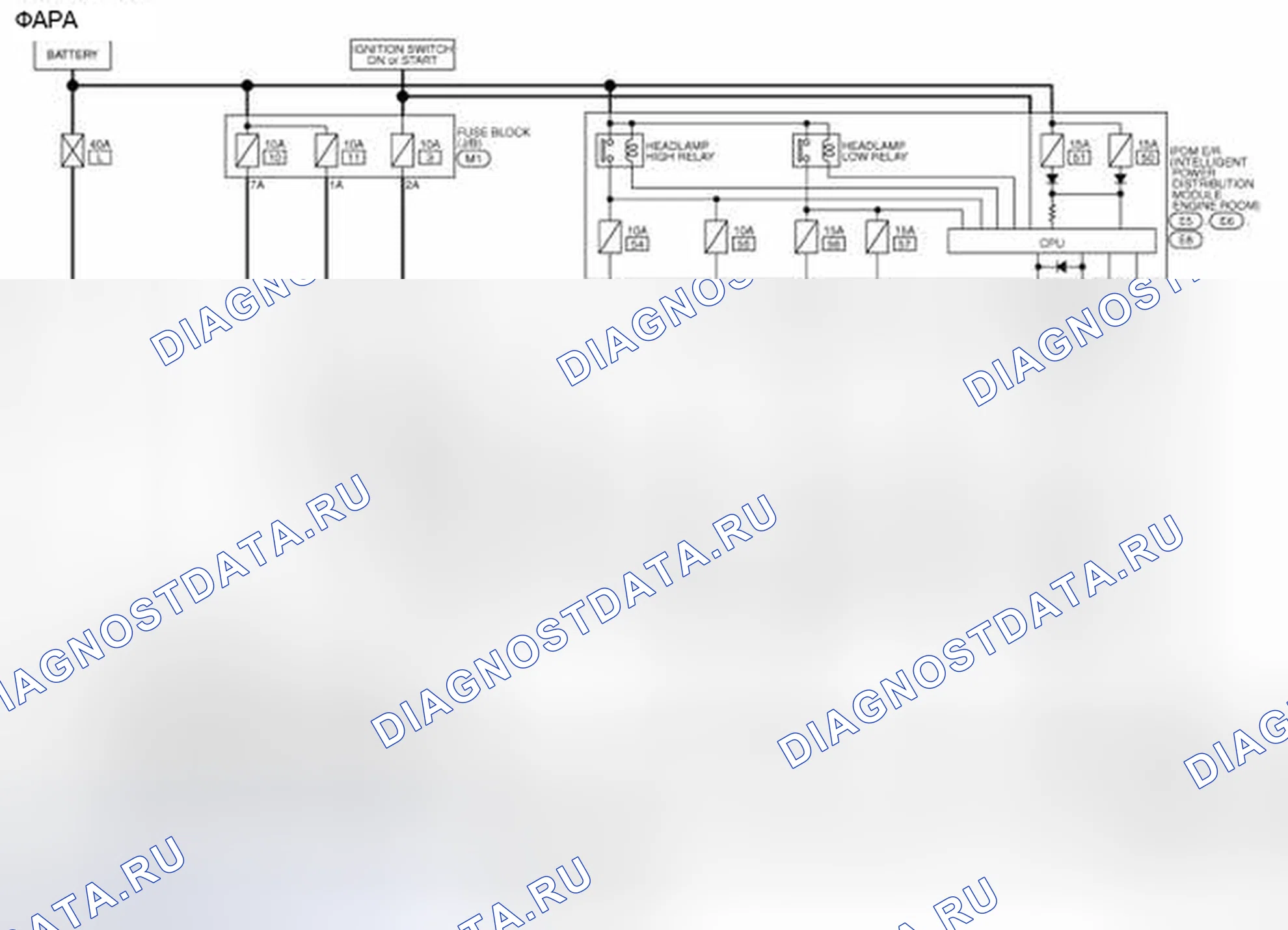 Рис. 33: электросхема - ФАРА. Infiniti FX37 II рестайлинг