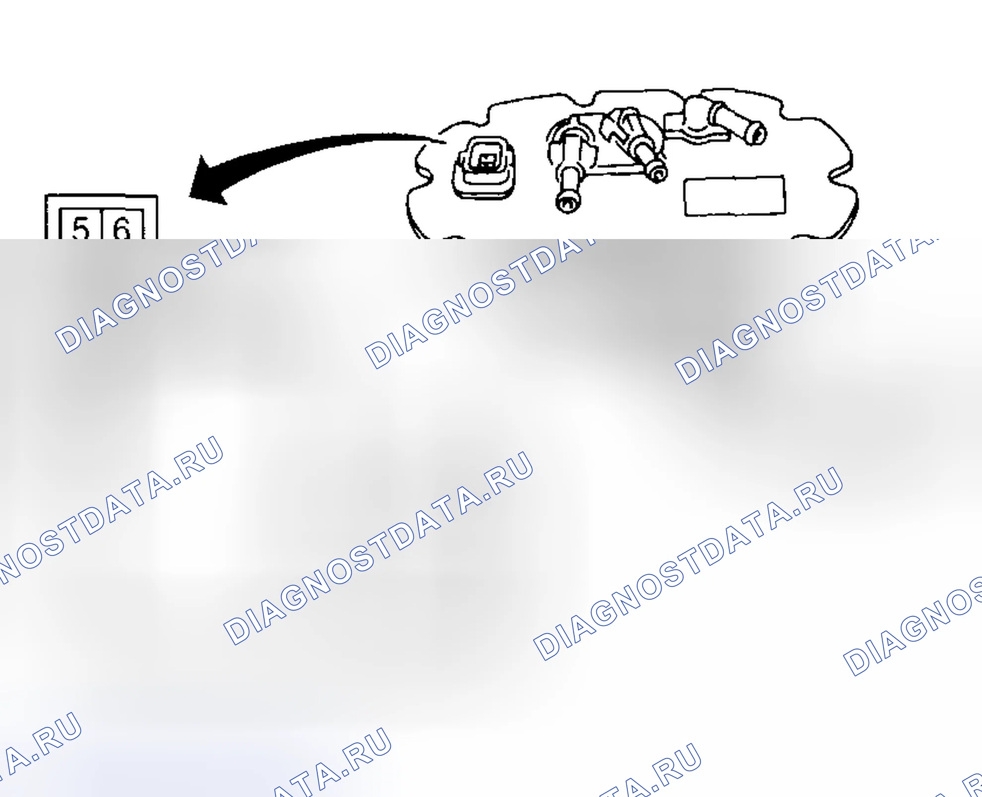 Рис. 79: Подключение жгута выводов к клемме разъема топливного насоса. Subaru Outback BH