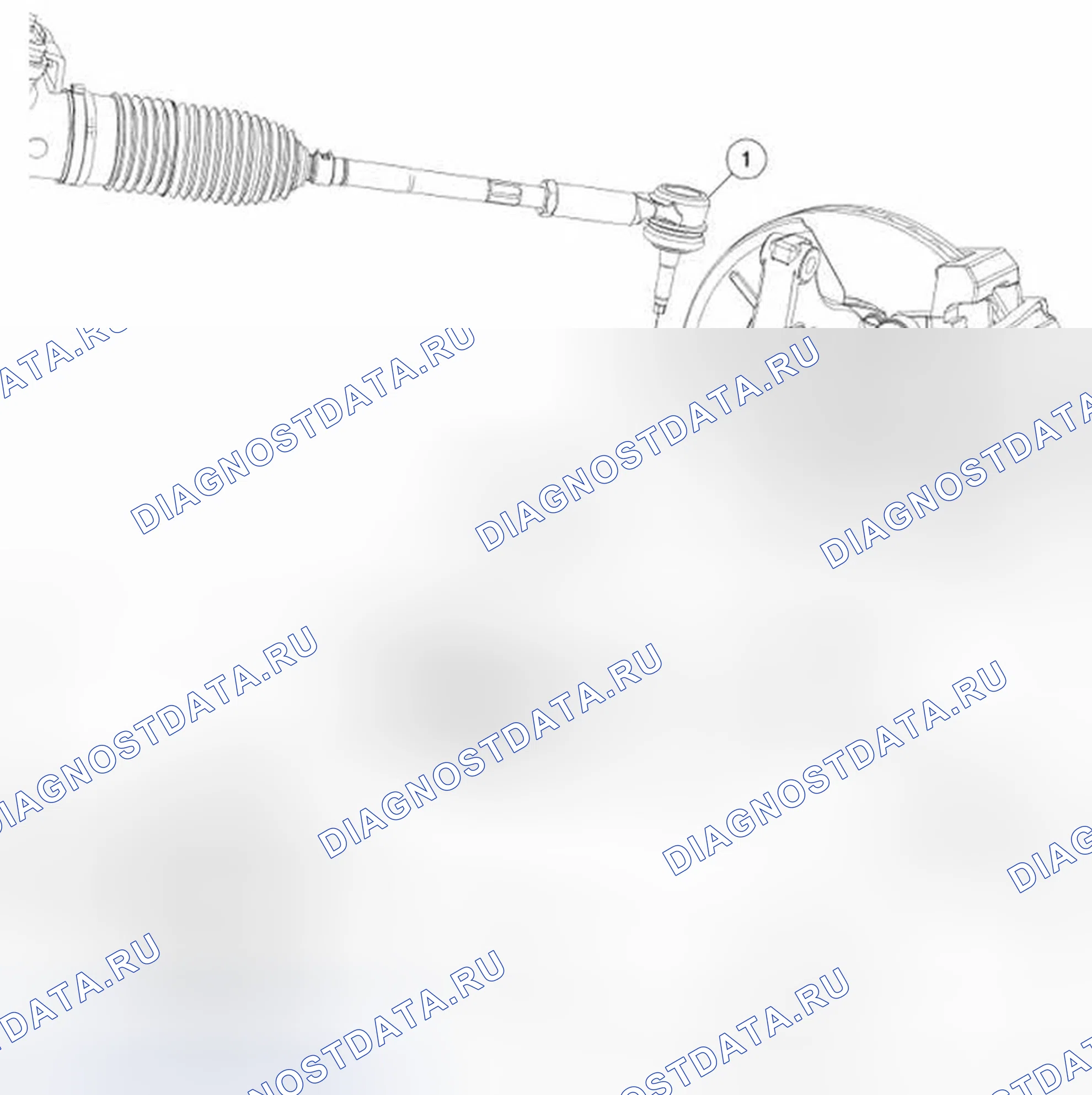 Рис. 12: Рулевой привод - разнесенный вид. Ford Escape I рестайлинг 2