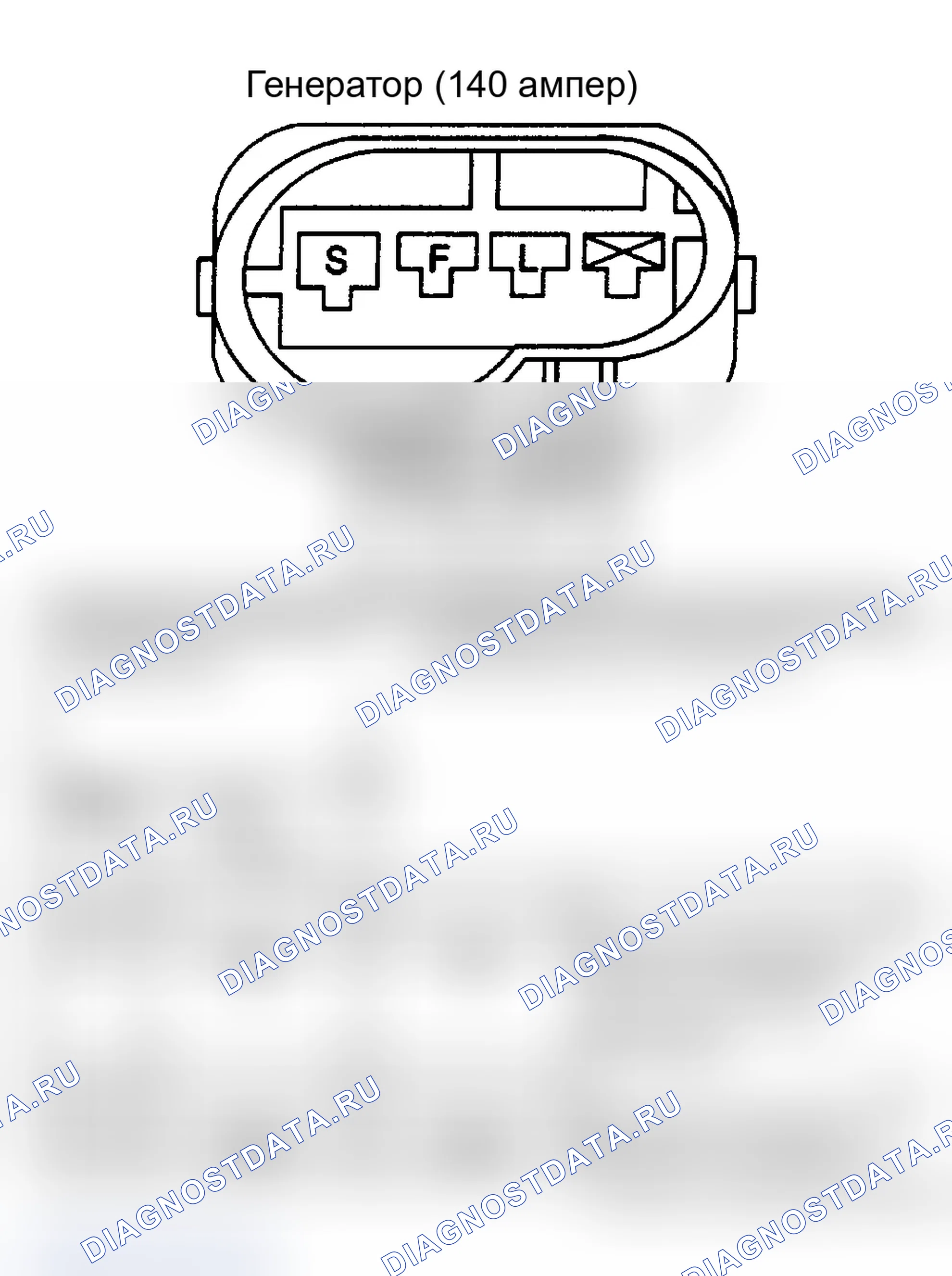 Рис. 62: ГЕНЕРАТОР (140 А). Pontiac Trans Sport II