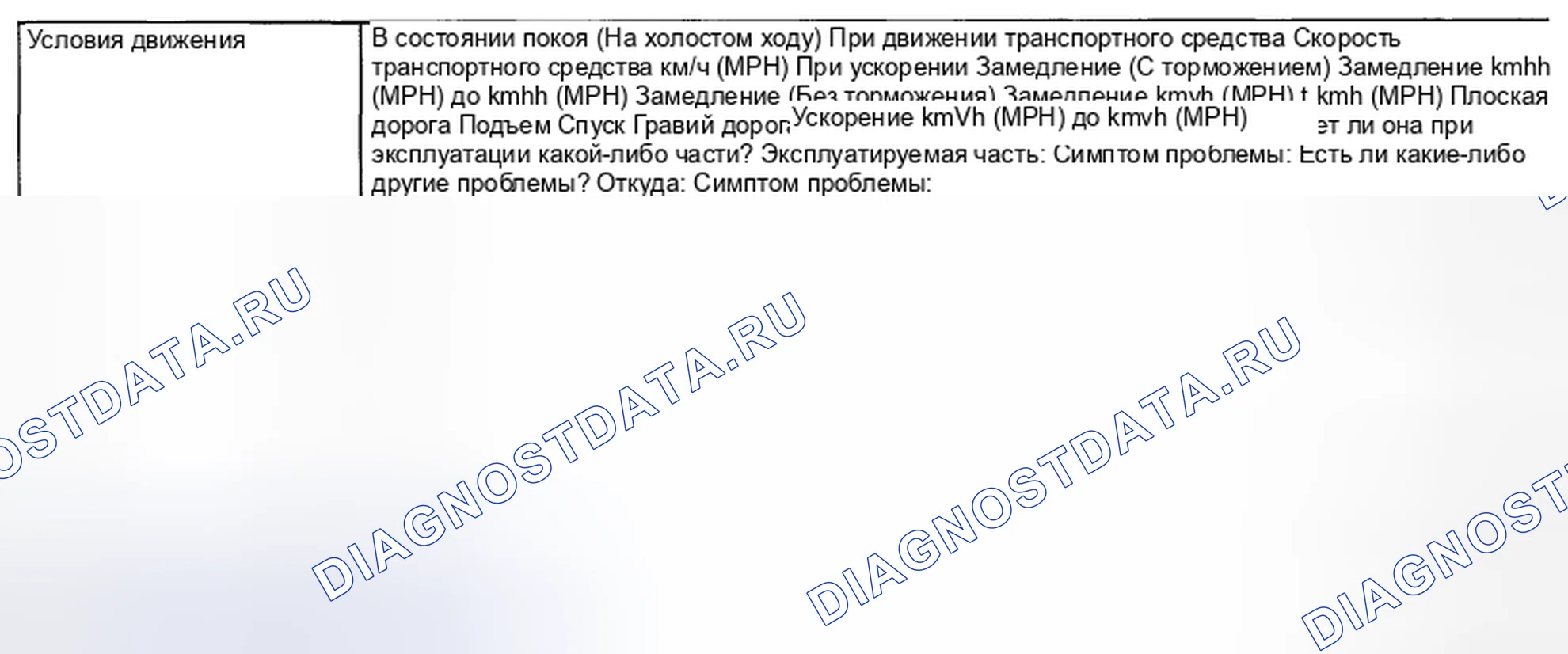Рис. 20: УСЛОВИЯ ВОЗНИКНОВЕНИЯ НЕИСПРАВНОСТЕЙ. Subaru Impreza GH