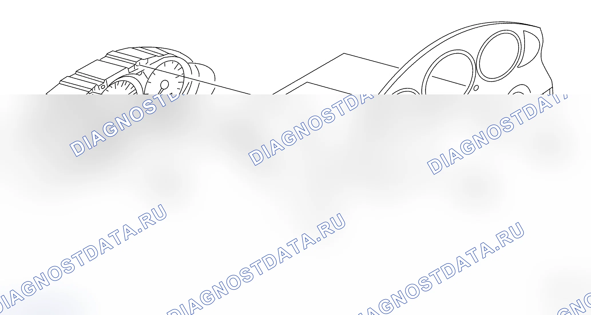 Рис. 436: ПРИБОРНАЯ ПАНЕЛЬ - LHD. Chrysler Crossfire I final
