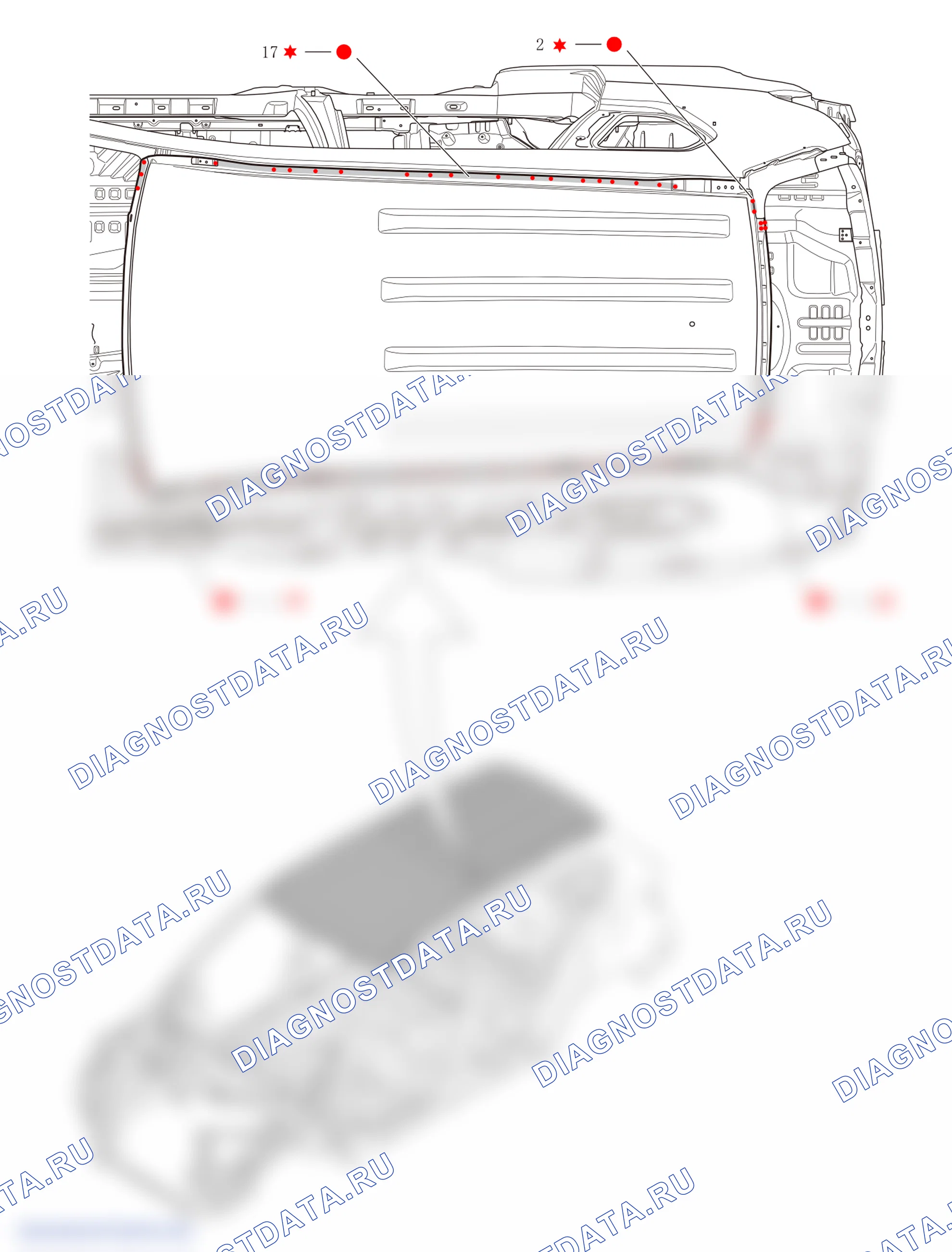 Узел верхней крышки — Haval H6. Haval H6 III