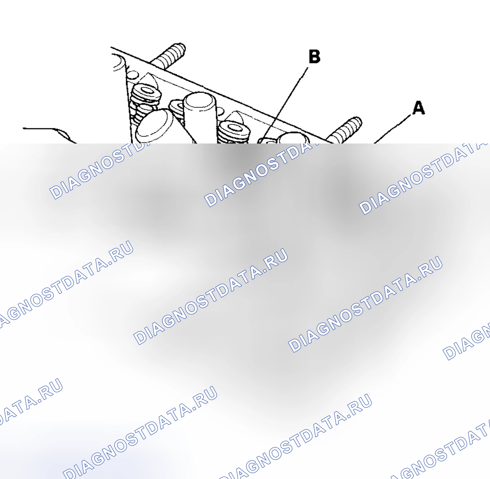 Рис. 136: Демонтаж клапана, пружины и уплотнения клапана. Honda CR-V II рестайлинг