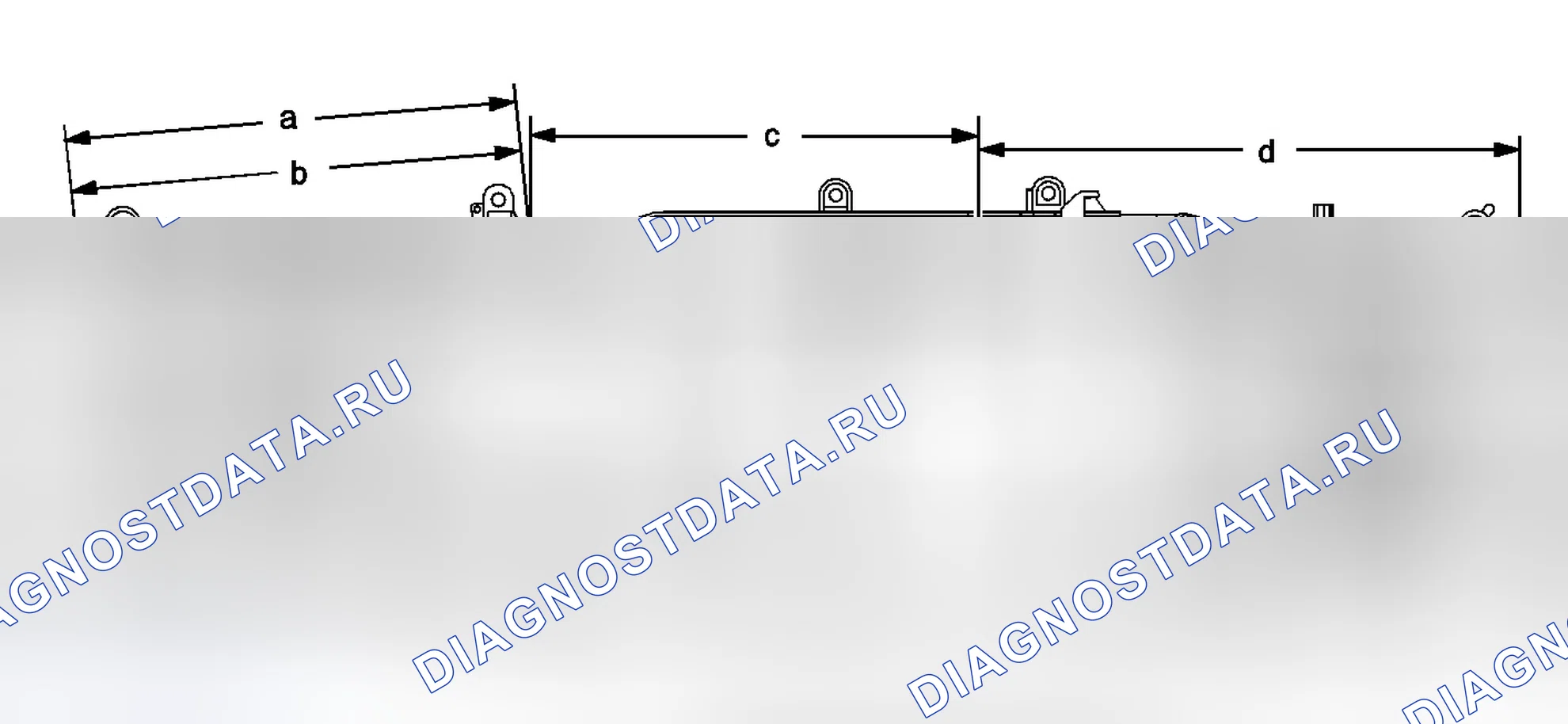 Рис. 3: Размеры - Рама (1500 Tahoe / Yukon / Escalade 2WD / 4WD). Chevrolet Tahoe II