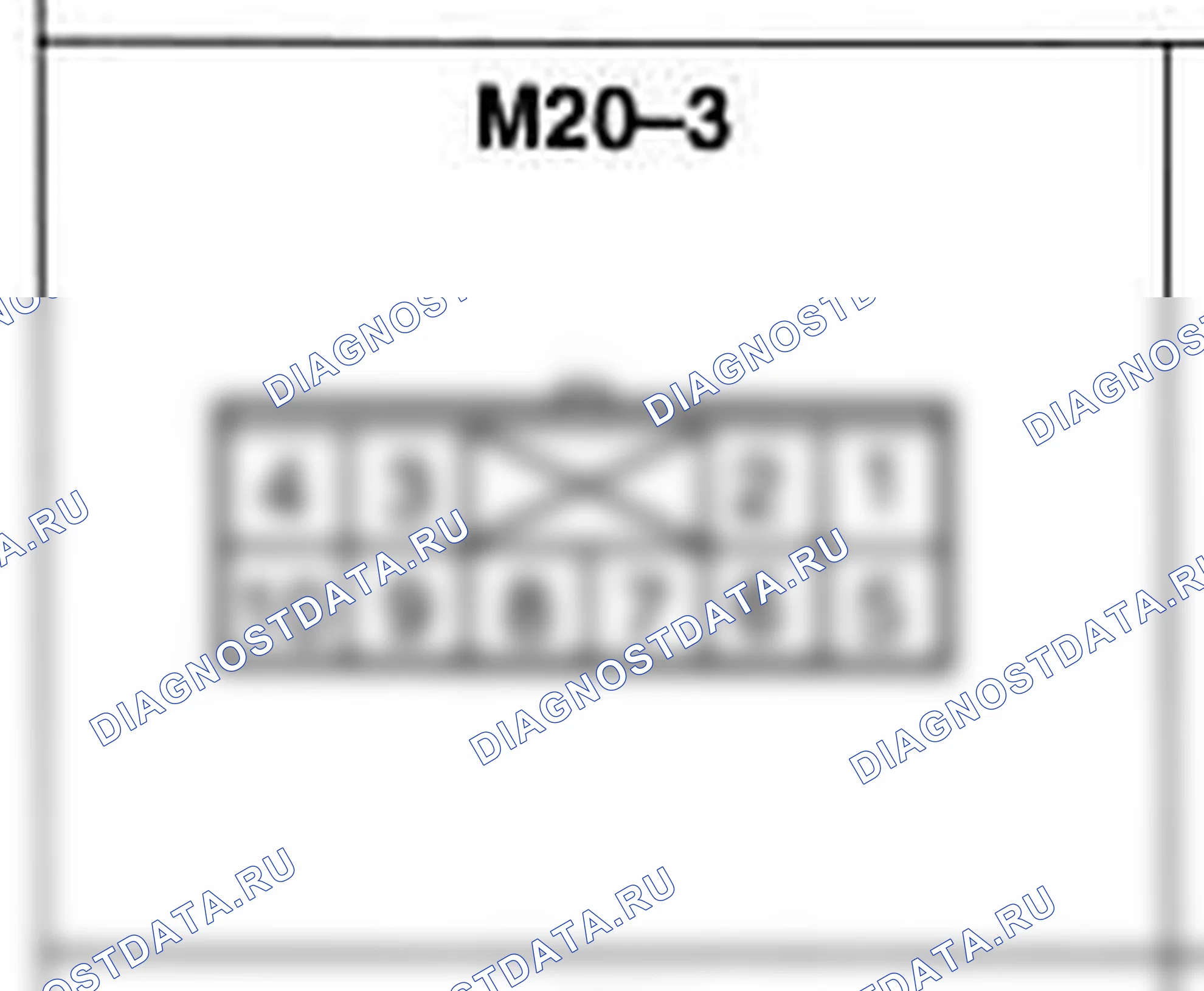 Распиновка разъёма M20-3 — основного жгута. Hyundai Atos MX