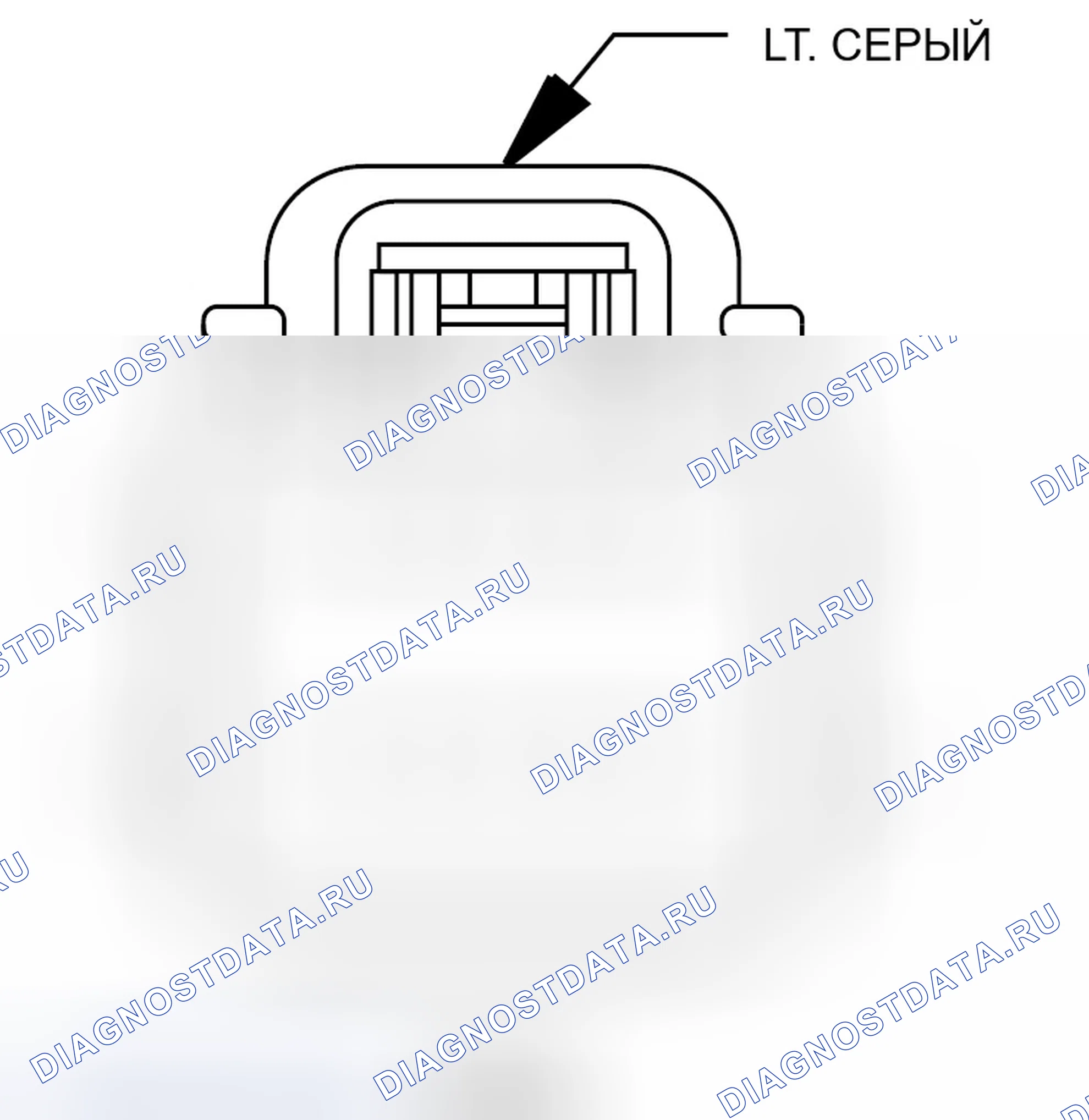 Рис. 125: Вид с торца встроенного разъема (C311). Dodge Caliber I