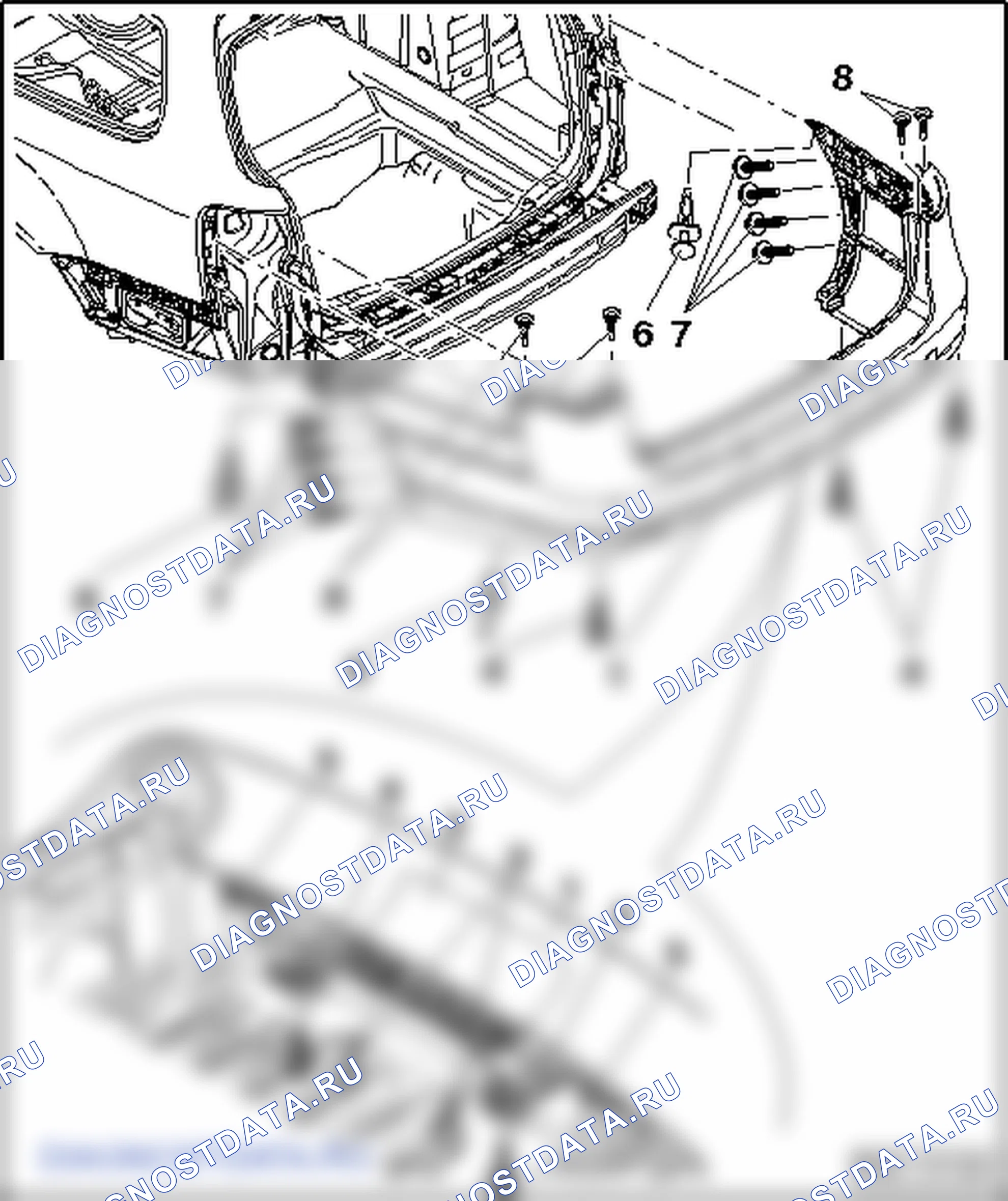 Облицовка заднего бампера - Variant. Volkswagen Passat B6