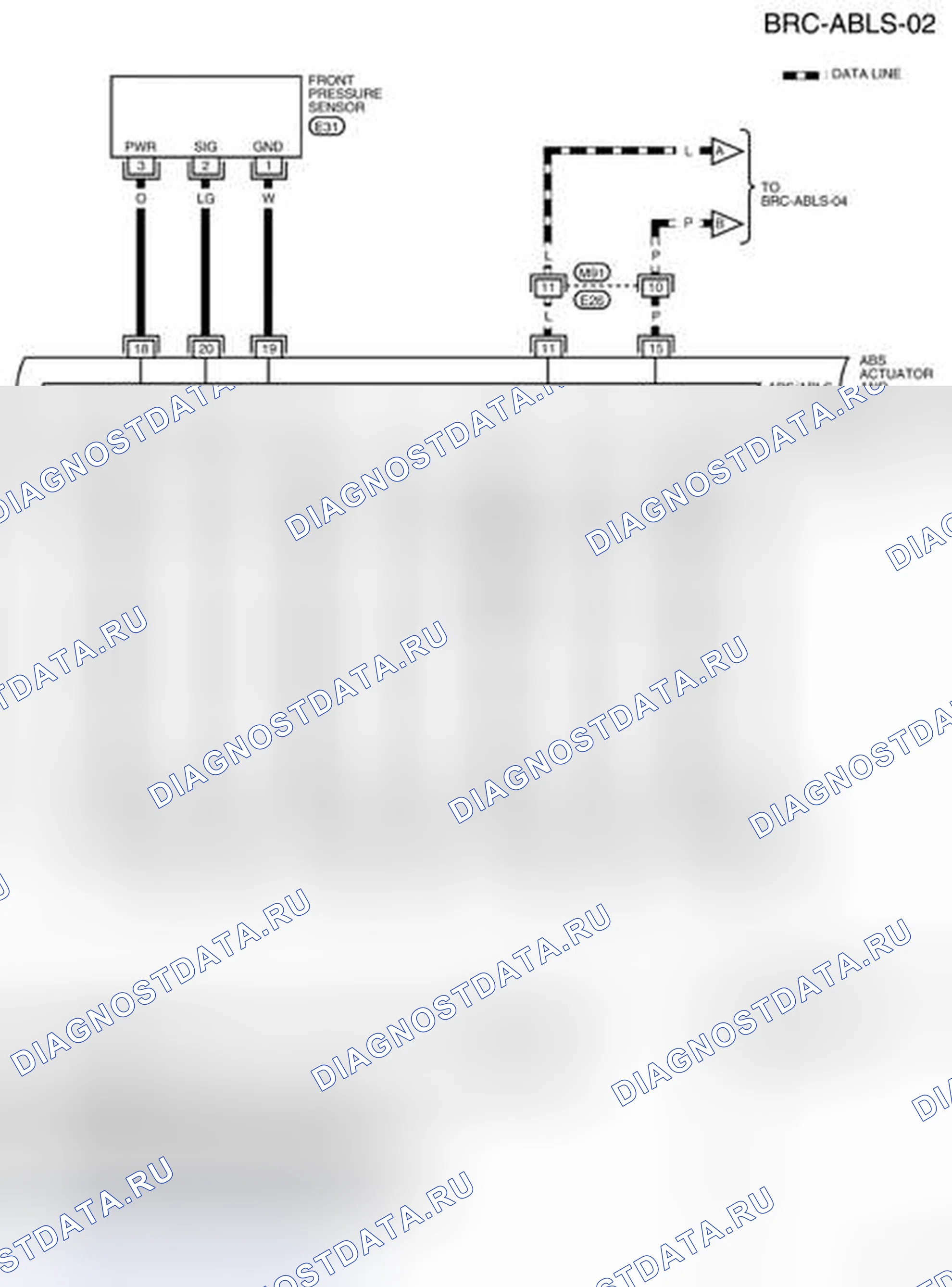 Рис. 43: электросхема - BRC-ABLS-02. Nissan Frontier D40