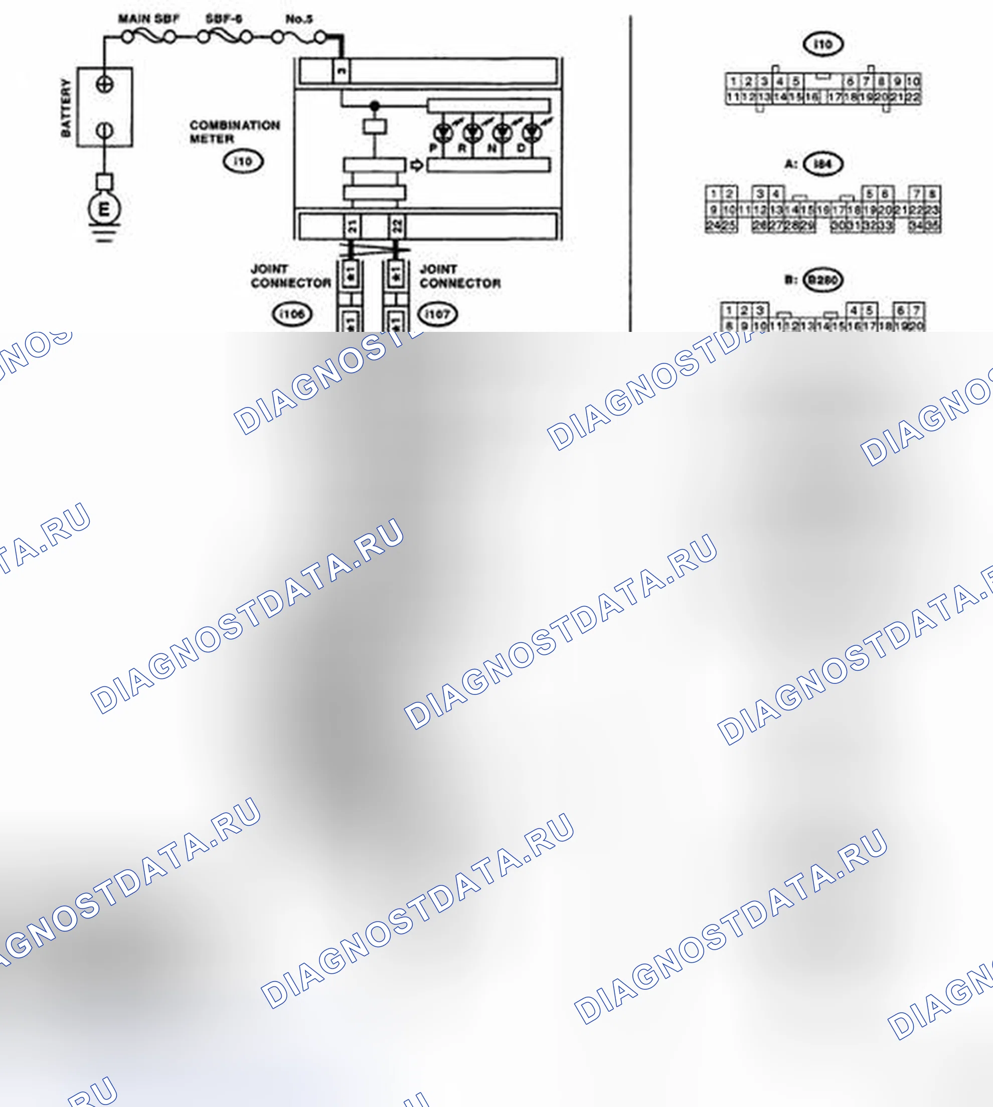 Рис. 119: электросхема. Subaru Legacy BL/BP рестайлинг