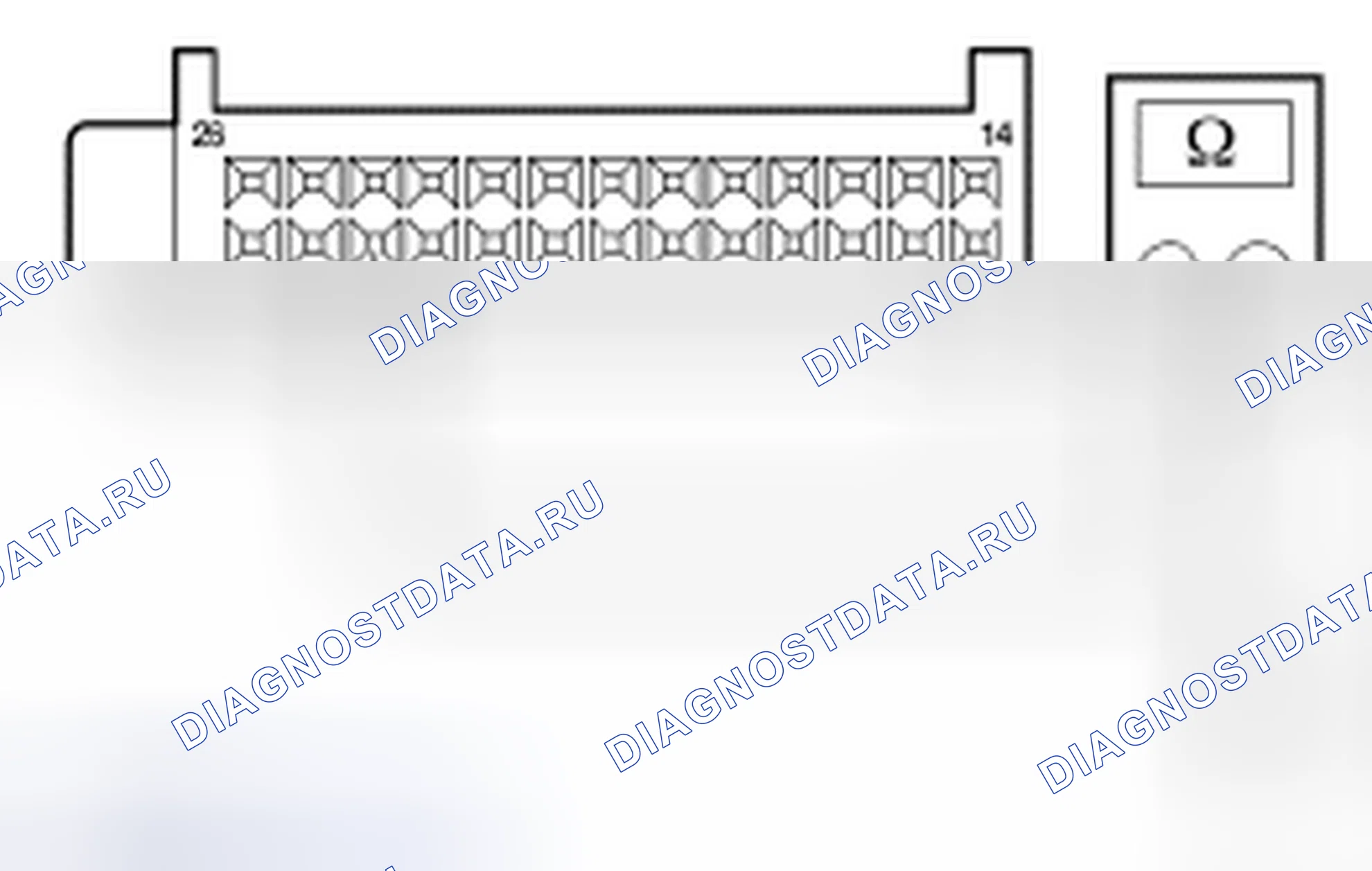Рис. 14: диагностический тест C: расшифровка кода ошибки C1B14:11 и C1B14:12. Hyundai ix55 I