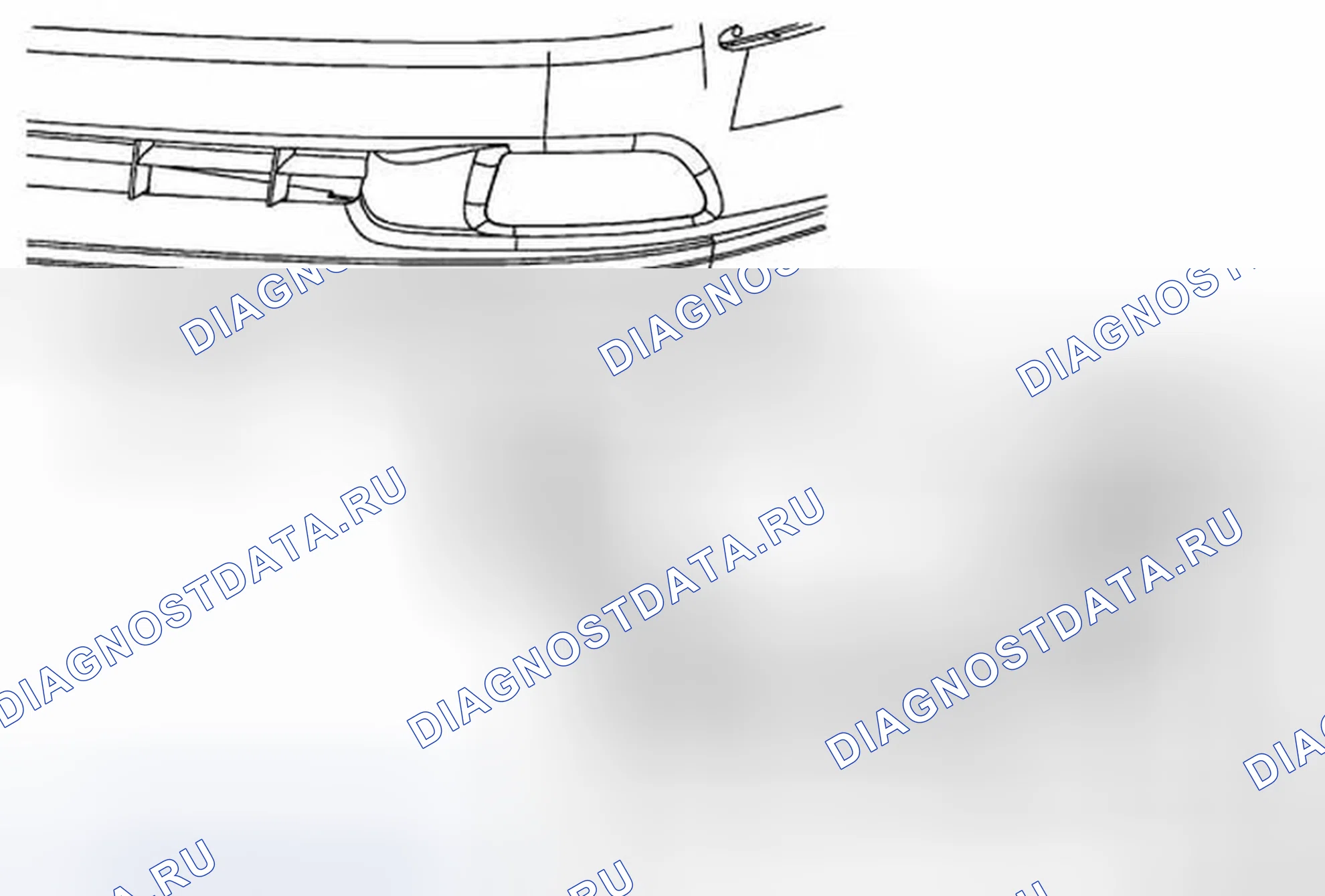 Рис. 9: Замена клапанной панели переднего бампера (внешняя). Chevrolet Corvette C6