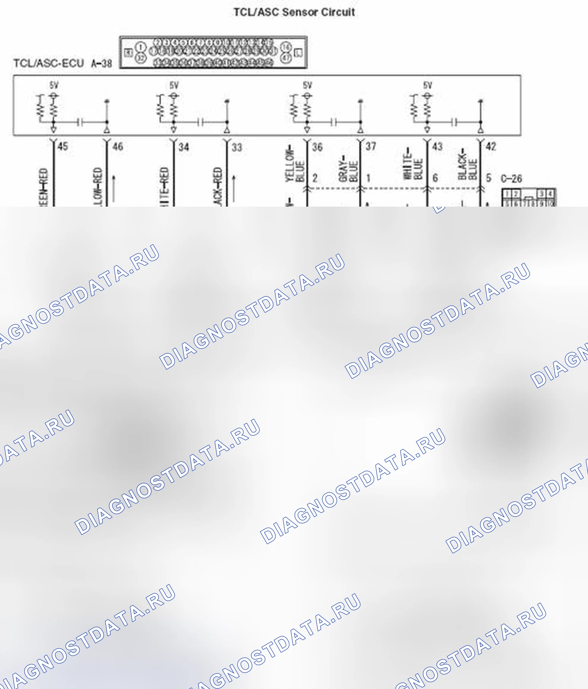 Рис. 204: расшифровка кода ошибки C1210: Rr WHEEL SPD. SNSR.Н аправление. Mitsubishi Eclipse IV рестайлинг