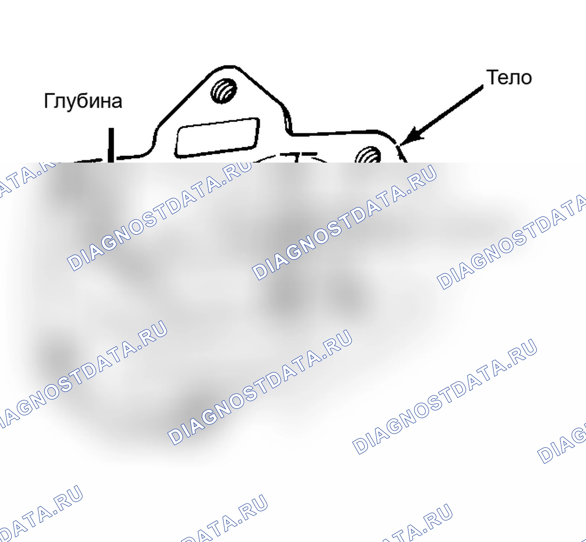 Рис. 35: Измерение полости редуктора масляного насоса. Jeep Wrangler I