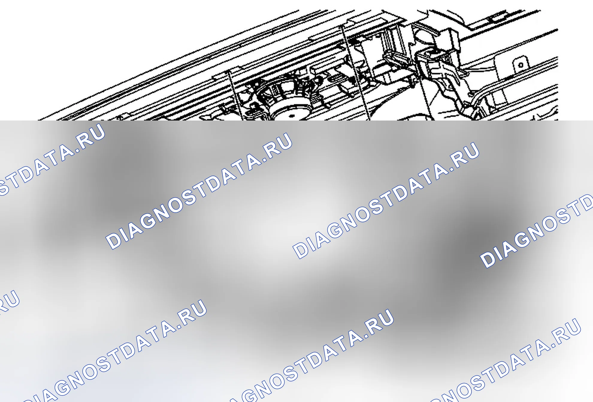 Рис. 28: Замена воздуховода сопла дефростера лобового стекла. Buick LaCrosse II