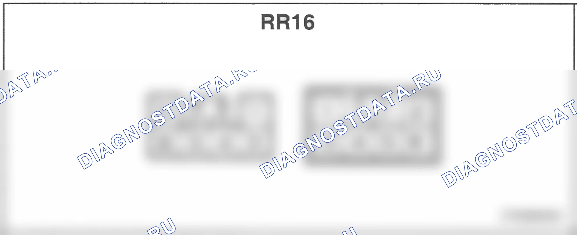 Распиновка разъёма RR16 — заднего жгута. Hyundai Accent LC