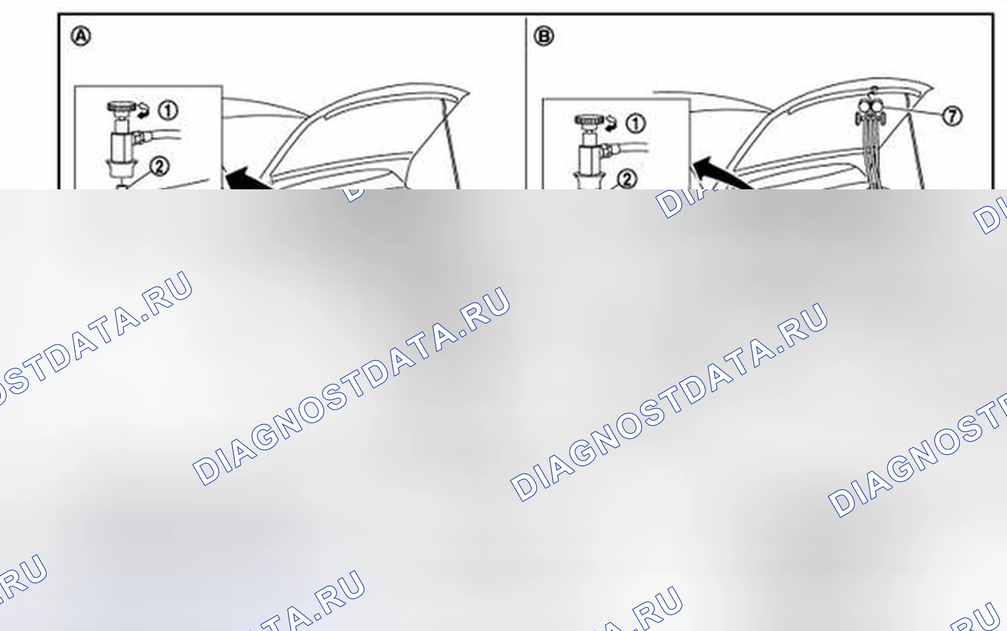 Рис. 68: ПОДКЛЮЧЕНИЕ СЕРВИСНЫХ ИНСТРУМЕНТОВ И ОБОРУДОВАНИЯ. Honda MDX I