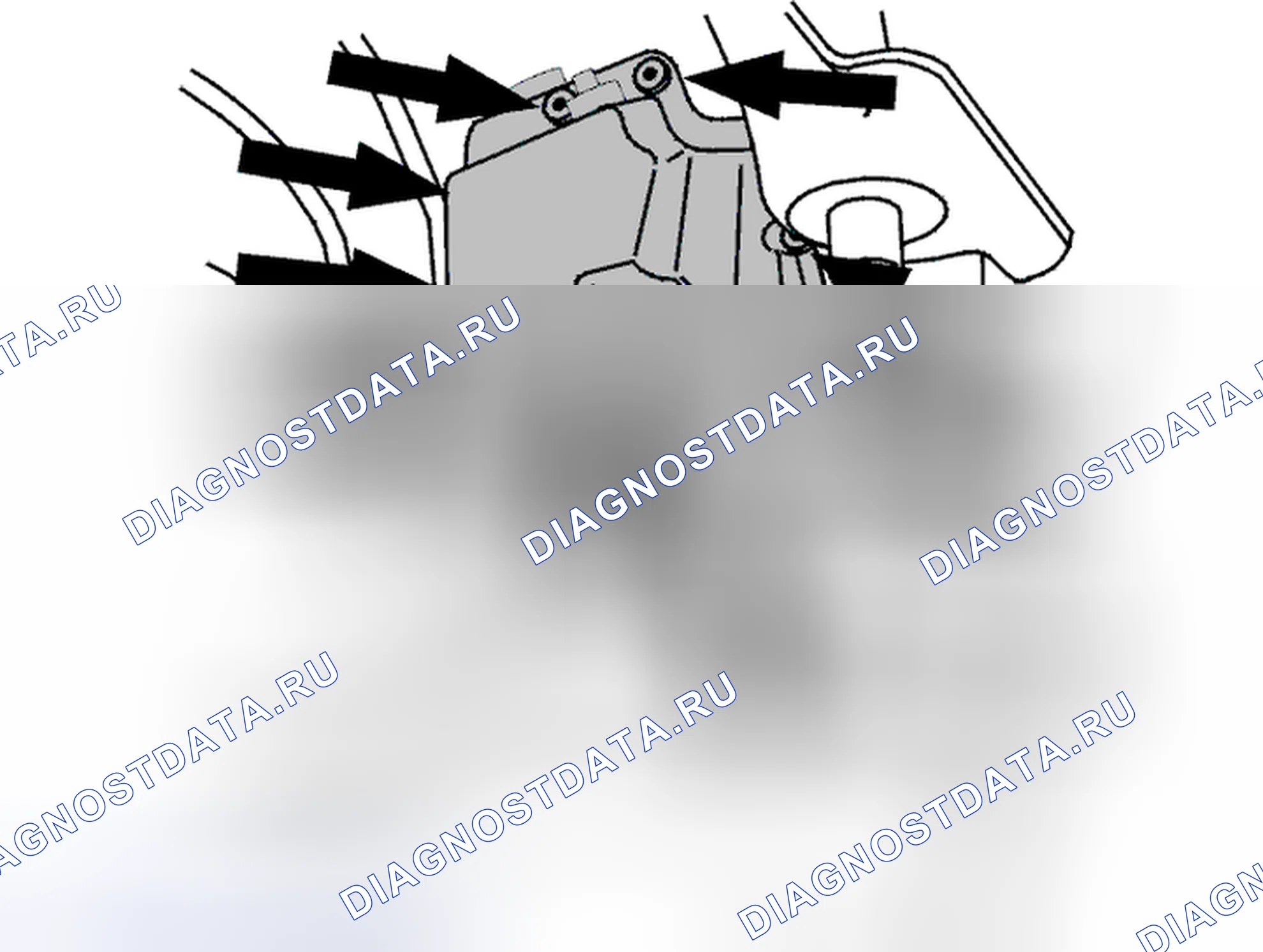 Рис. 116: Установка крышки. Volvo V40 I рестайлинг