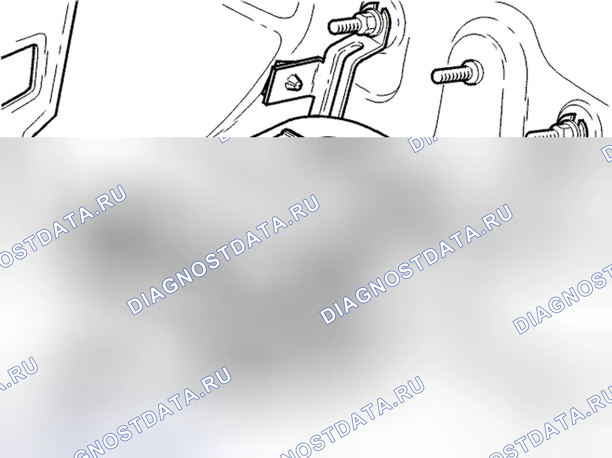 Рис. 289: Снятие монтажного кронштейна для модуля управления двигателем (блок управления двигателем). Volvo S40 I рестайлинг