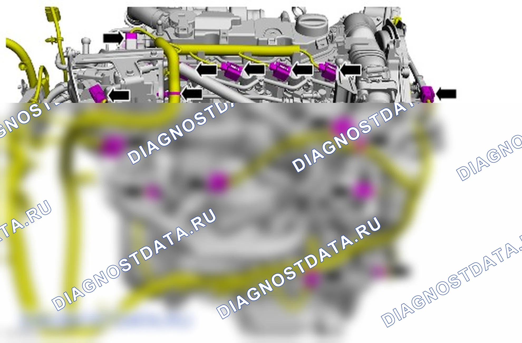 Как снять присоединяемые детали двигателя. Ford Transit Connect II