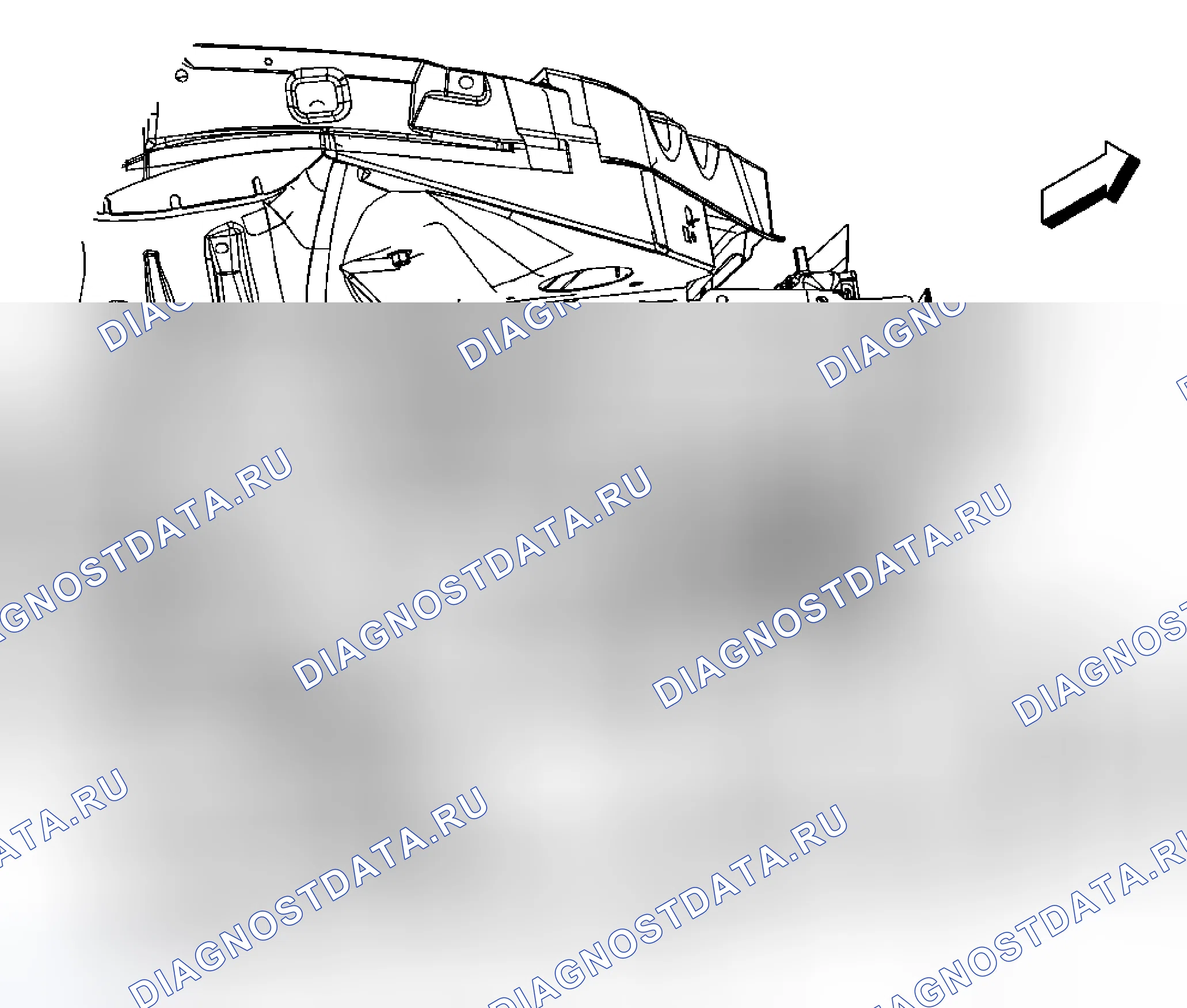 Рис. 7: Замена брызгозащитного экрана двигателя - правая сторона (LY7, LZ4). Kia Rio III рестайлинг