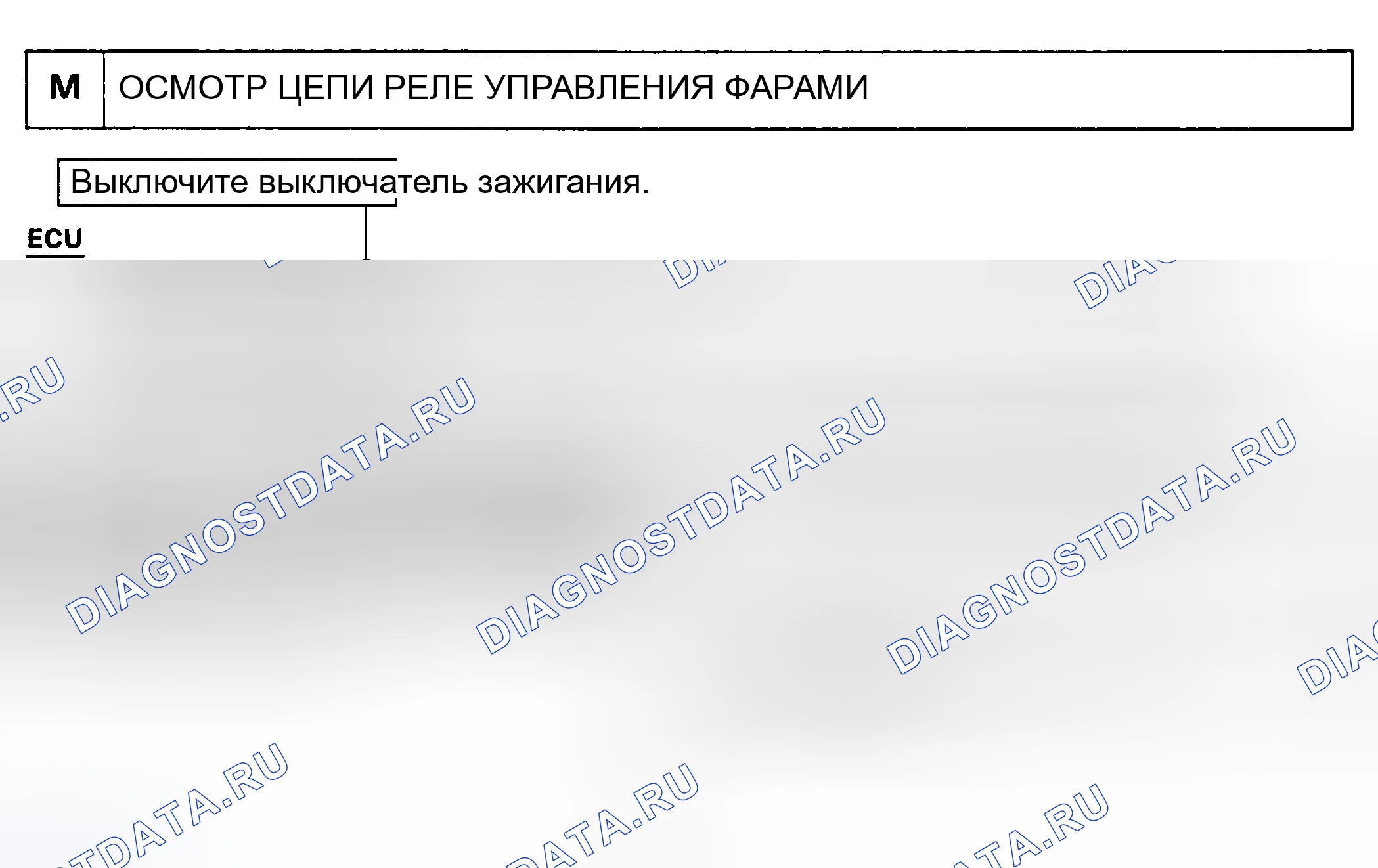 Рис. 17: ИСПЫТАНИЕ М: ПРОВЕРКА ЦЕПИ РЕЛЕ УПРАВЛЕНИЯ ФАРАМИ. Lexus ES V20