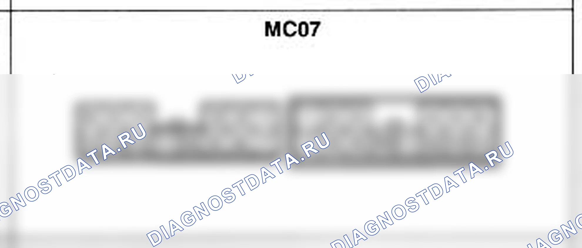 Распиновка разъёма MC07 — основного жгута. Hyundai H-1 A1