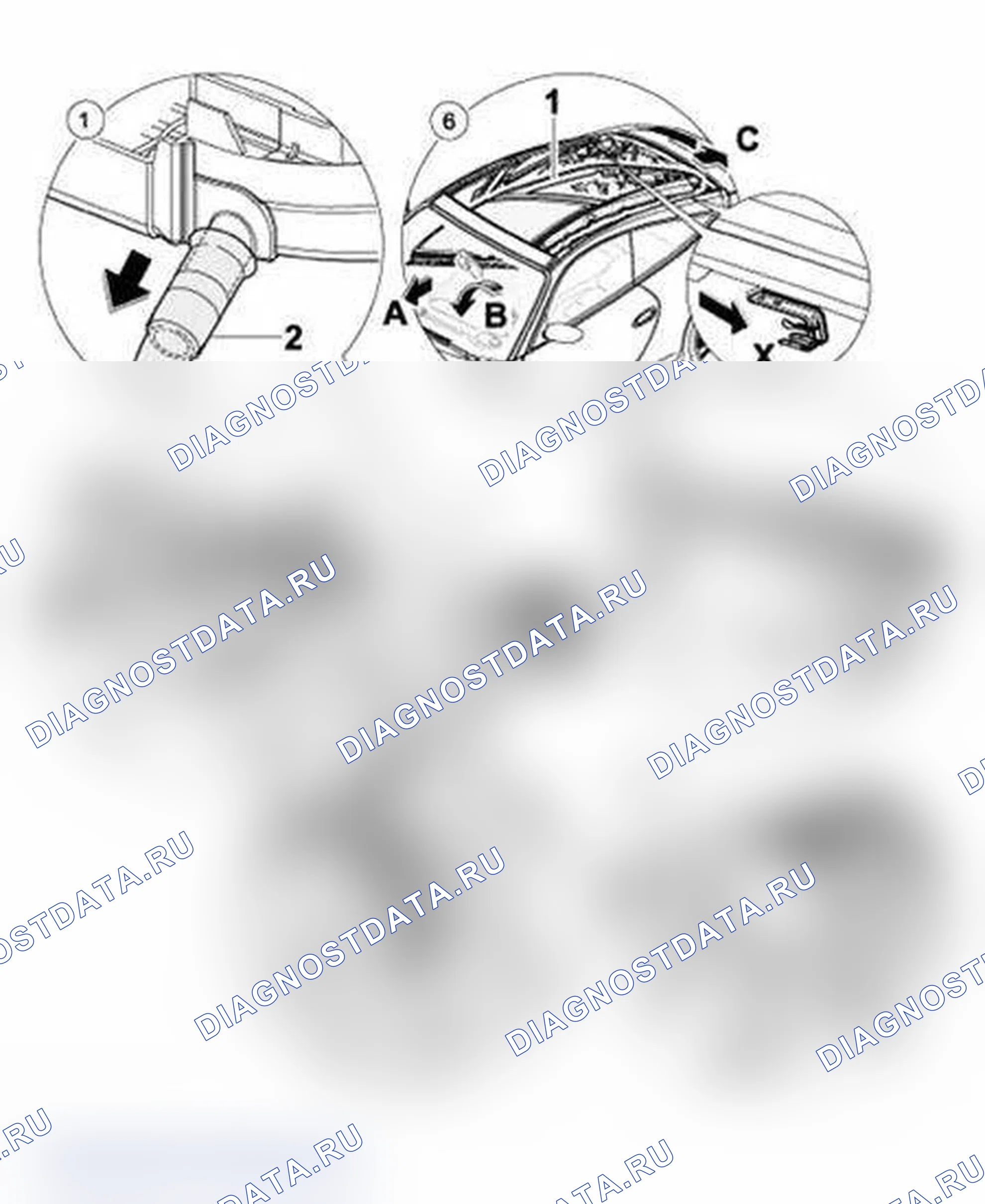 Рис. 52: Демонтаж модуля крыши. Porsche 911 GT2 996