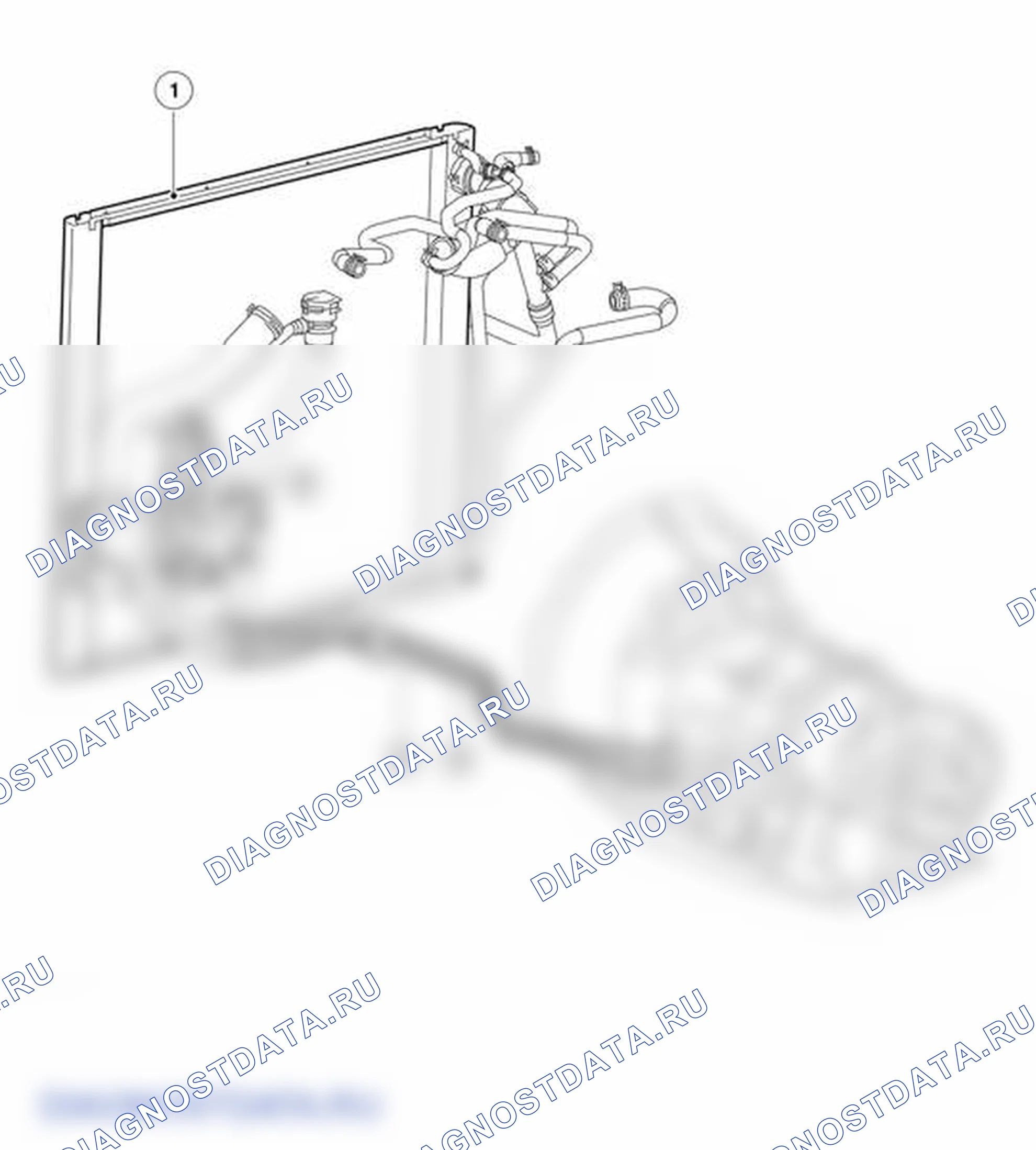 Рис. 44: РАСПОЛОЖЕНИЕ КОМПОНЕНТА ОХЛАЖДЕНИЯ ЖИДКОСТИ 4.2L V8. Land Rover Range Rover L322